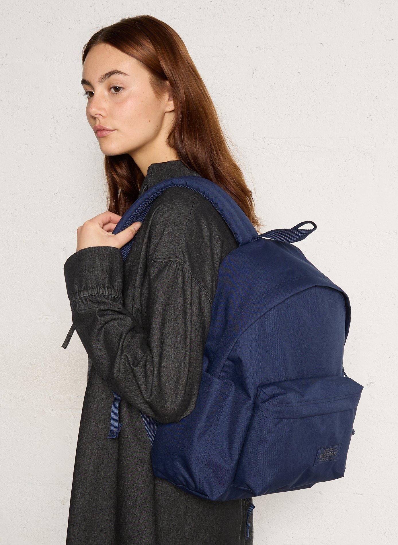 Plain zip backpack EASTPAK Blue
