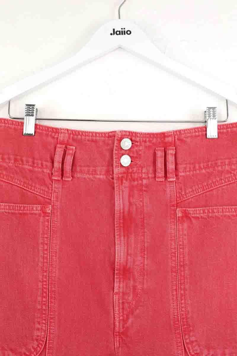 Cropped slim jeans with studs ISABEL MARANT ÉTOILE - SECONDE MAIN Red