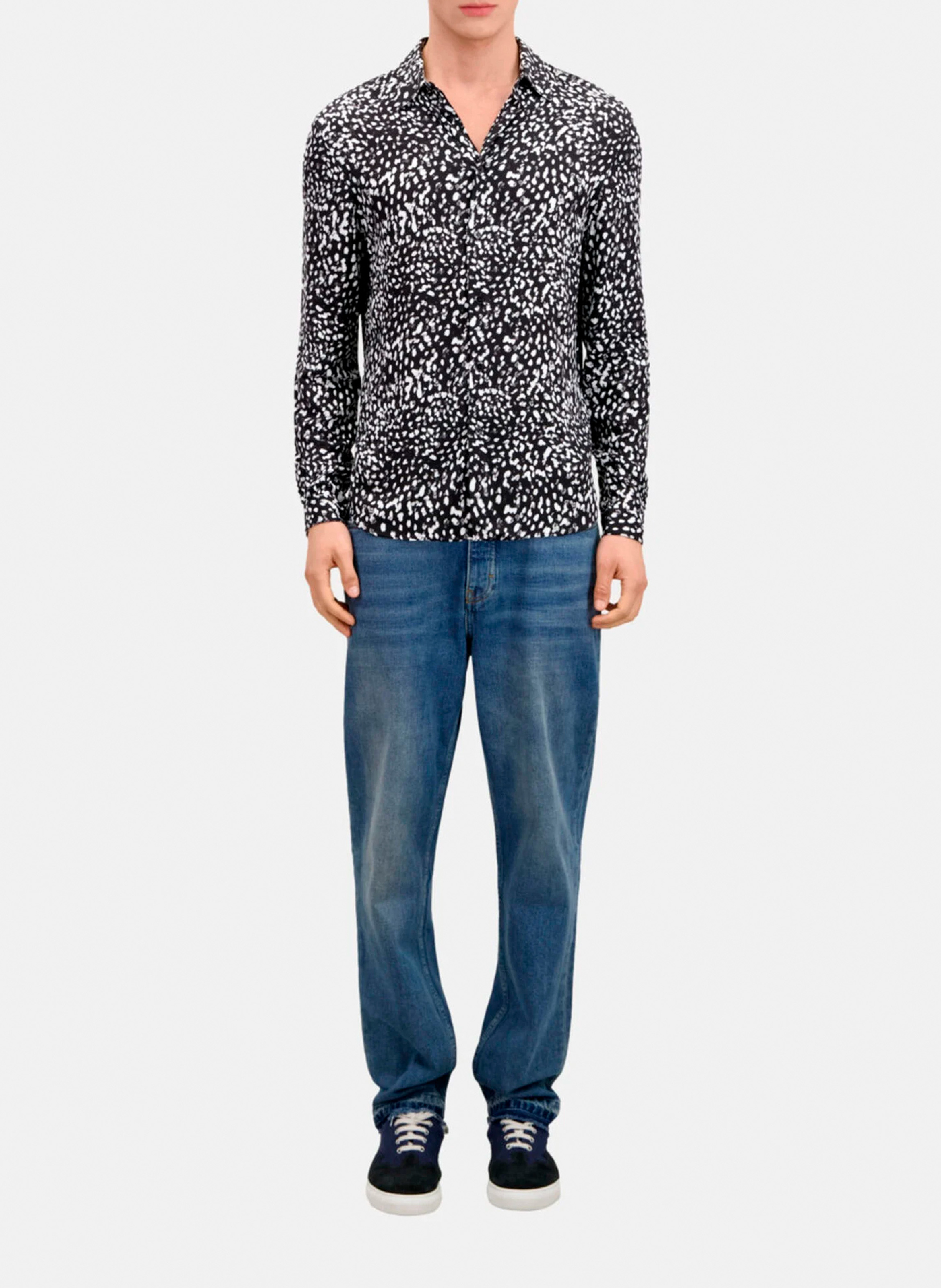 Flowing regular-fit printed shirt THE KOOPLES Black