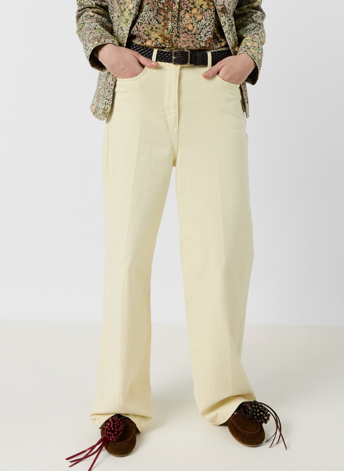 Jean taille haute large uni GERARD DAREL Jaune