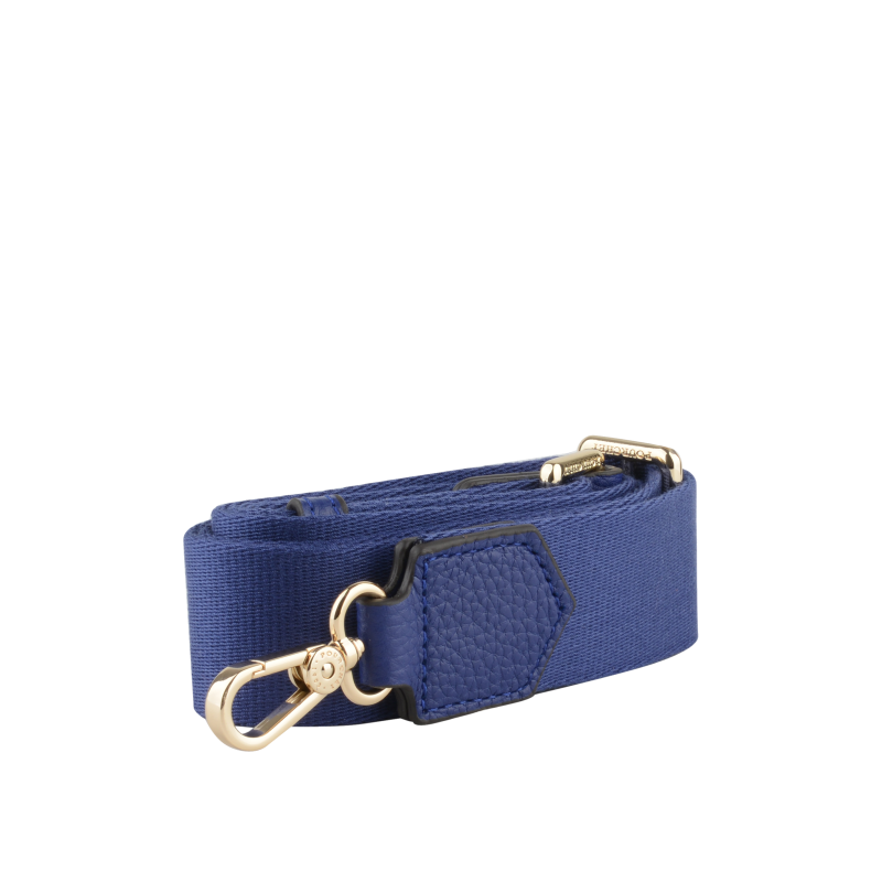 Cotton shoulder strap trimmed with leather POURCHET