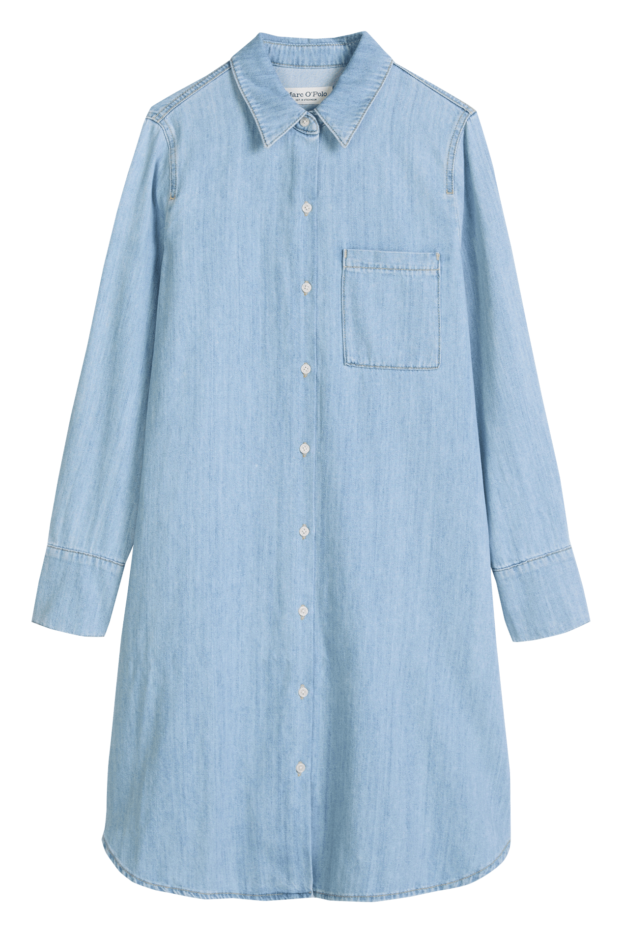 Midikleid aus Baumwolle mit klassischem Kragen MARC O'POLO Blau