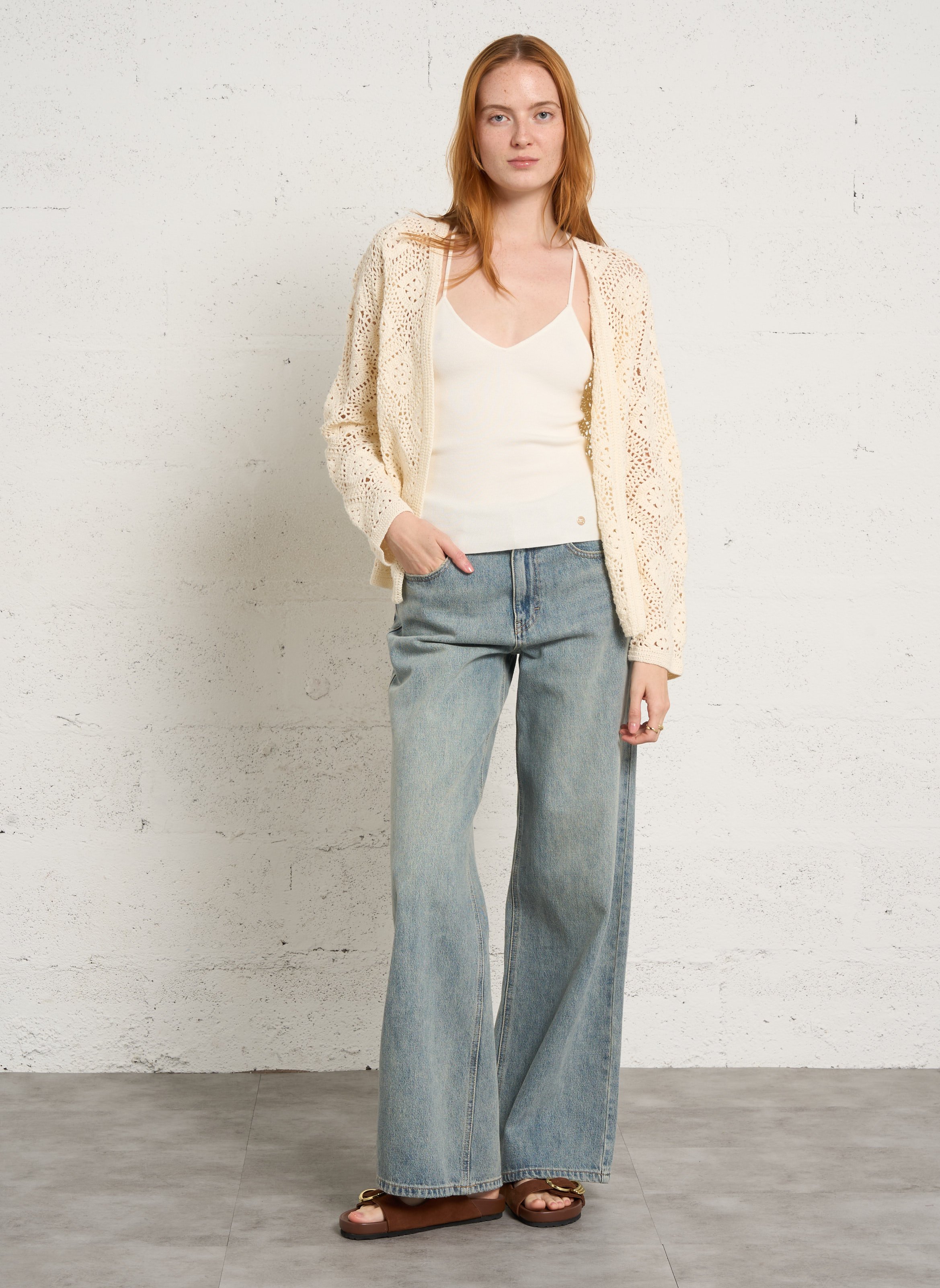 Weit geschnittene Jeans - aus Baumwolle LAB DIP Blau