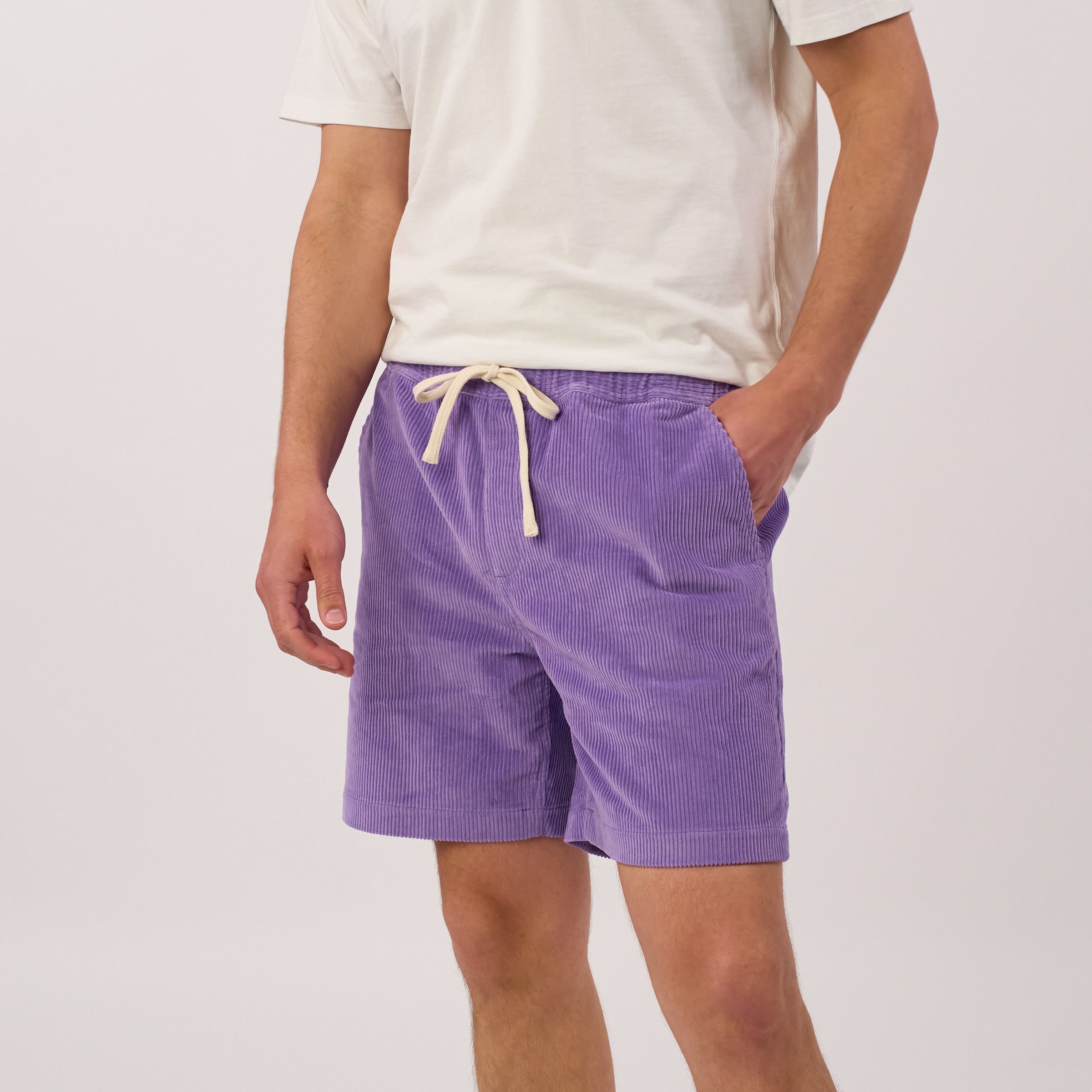 Ridge velvet shorts Purple