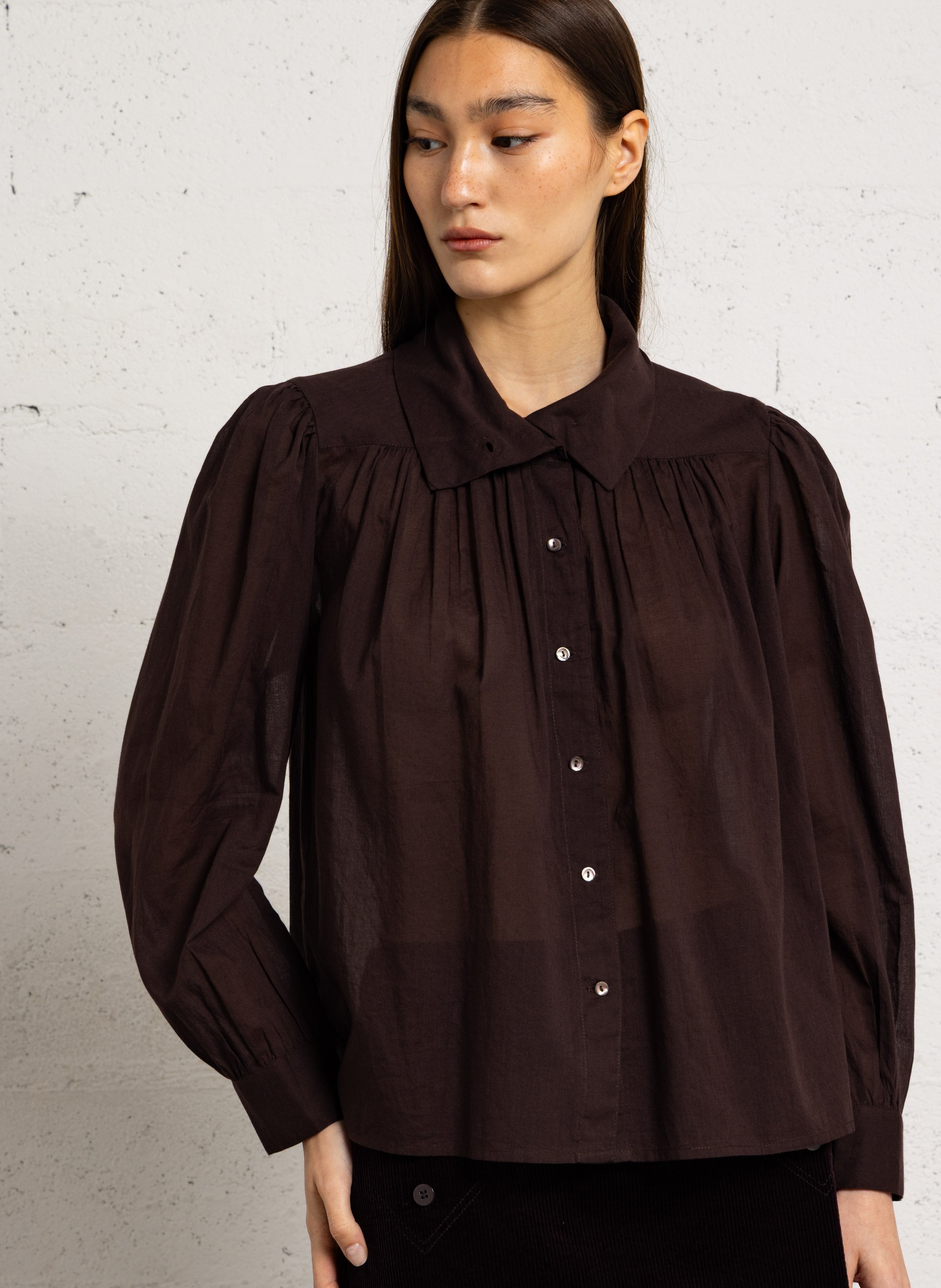 Kurzes Baumwollkleid mit Rundhalsausschnitt ANTIK BATIK
