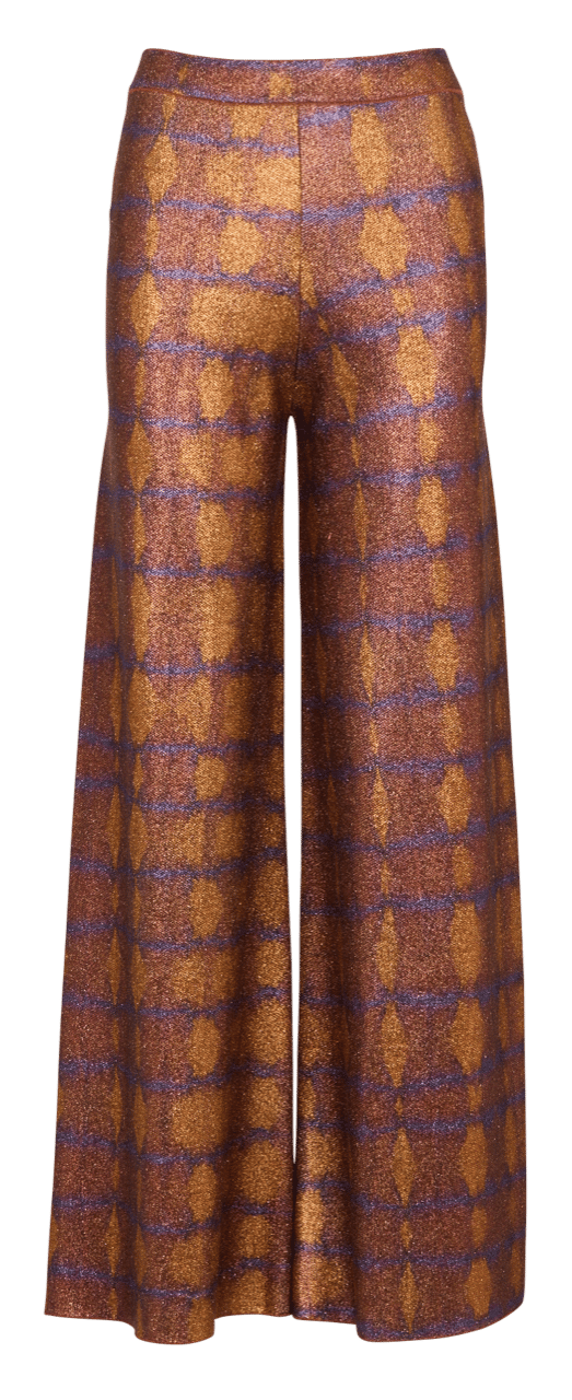 Pantalon droit imprimé MOMONI Marron