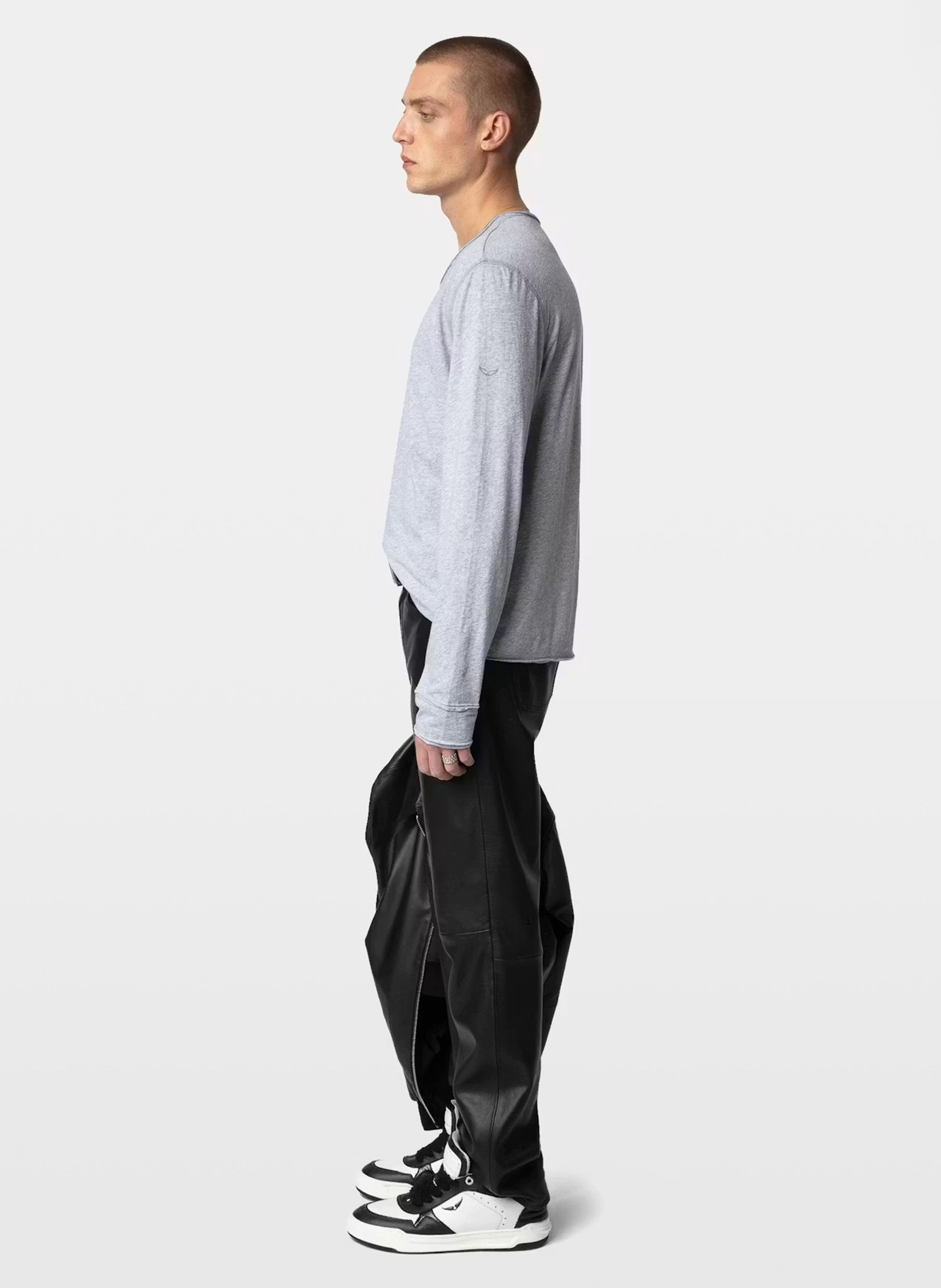 Tes-shirt droit en coton bio ZADIG&VOLTAIRE Gris