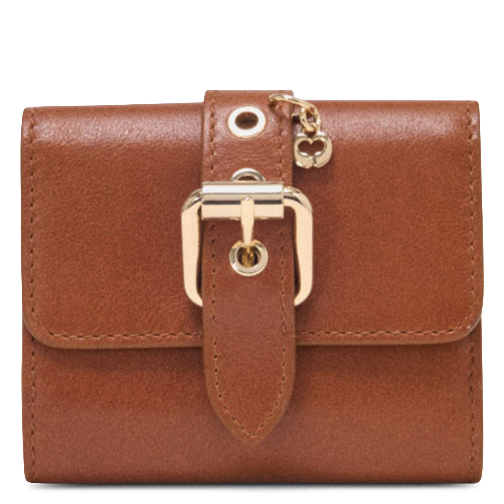 Portefeuille en cuir MAJE Marron