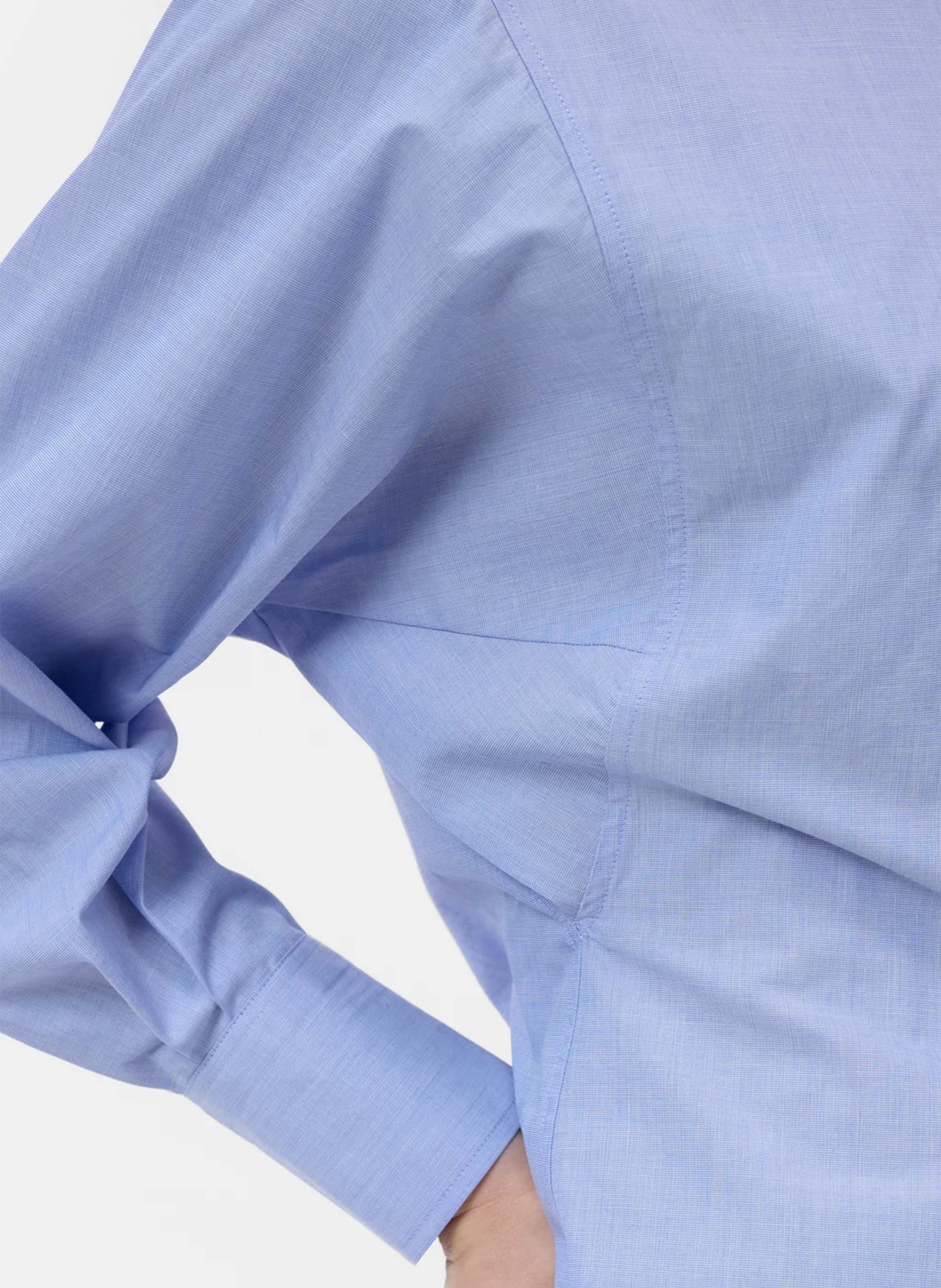 Oversized, katoenen blouse met klassieke kraag CLOSED Blauw