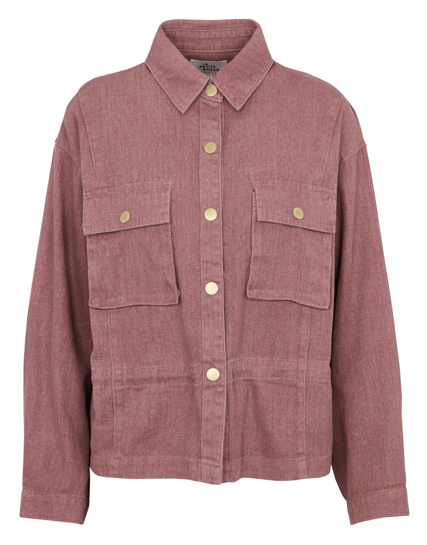 Ruime denim overhemd van katoen LA PETITE ETOILE Roze