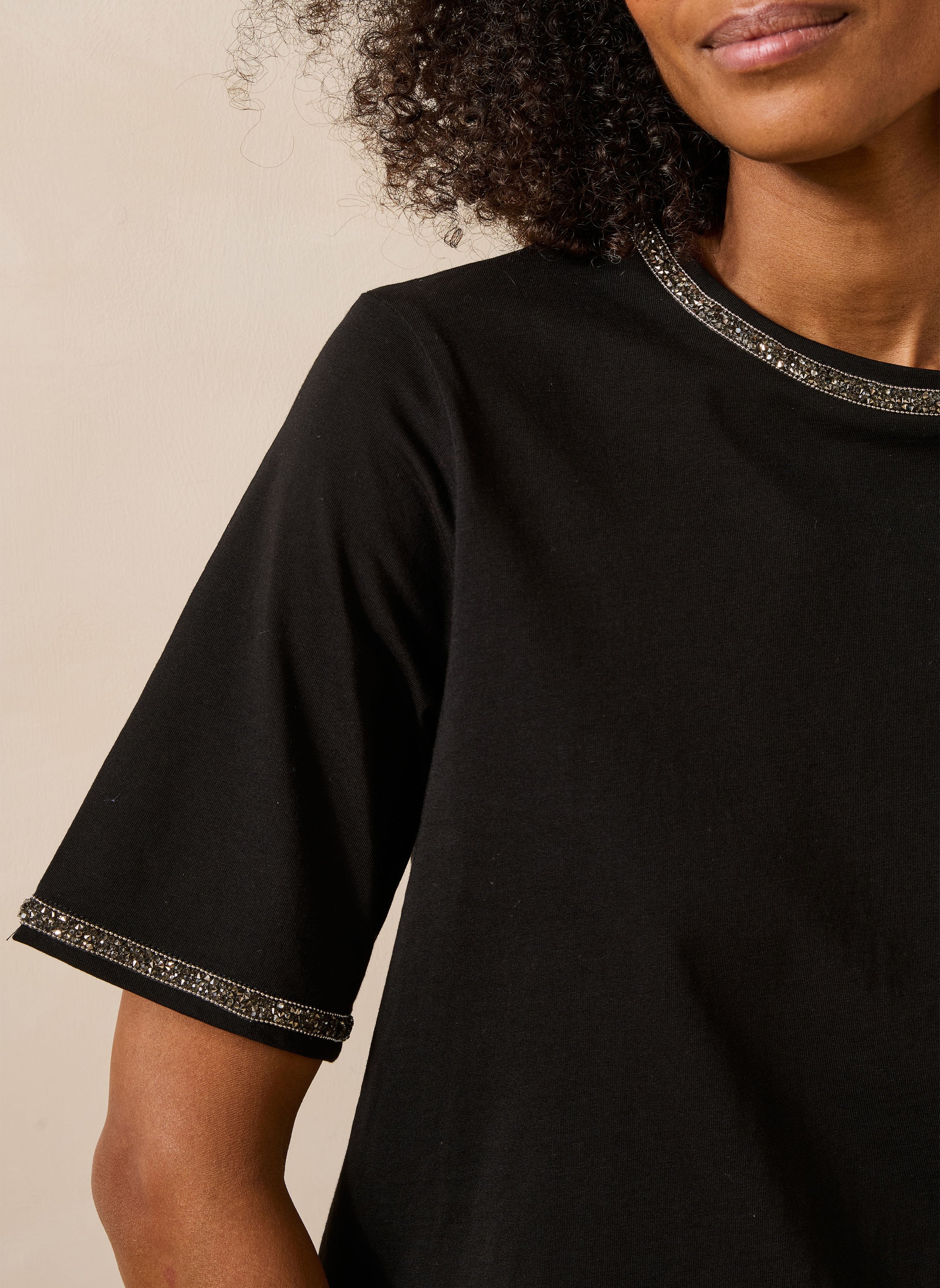 Oversize-Baumwoll-T-Shirt LA FEE MARABOUTEE Schwarz