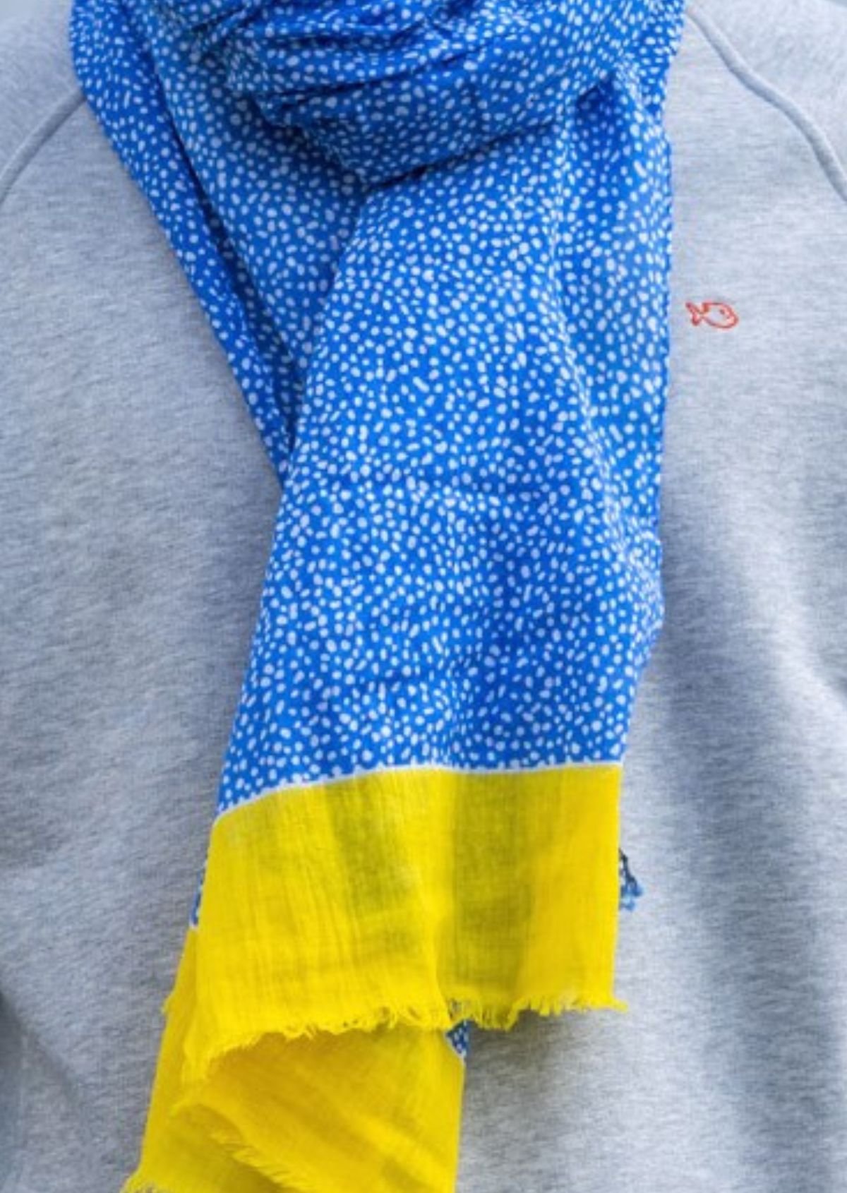 Organic cotton scarf BILLYBELT Blue