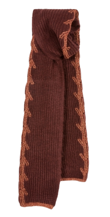 Echarpe en maille tricotée  AN'GE Prune