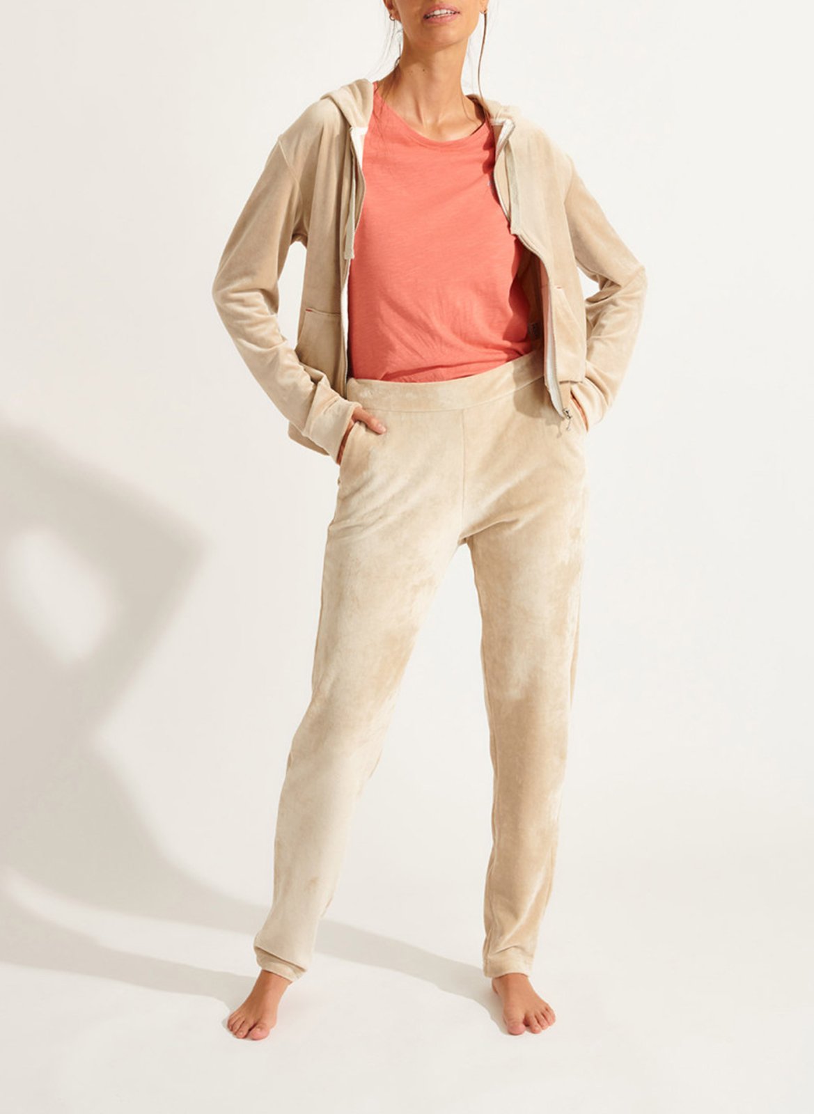 Pantalon de jogging en velours BANANA MOON Beige