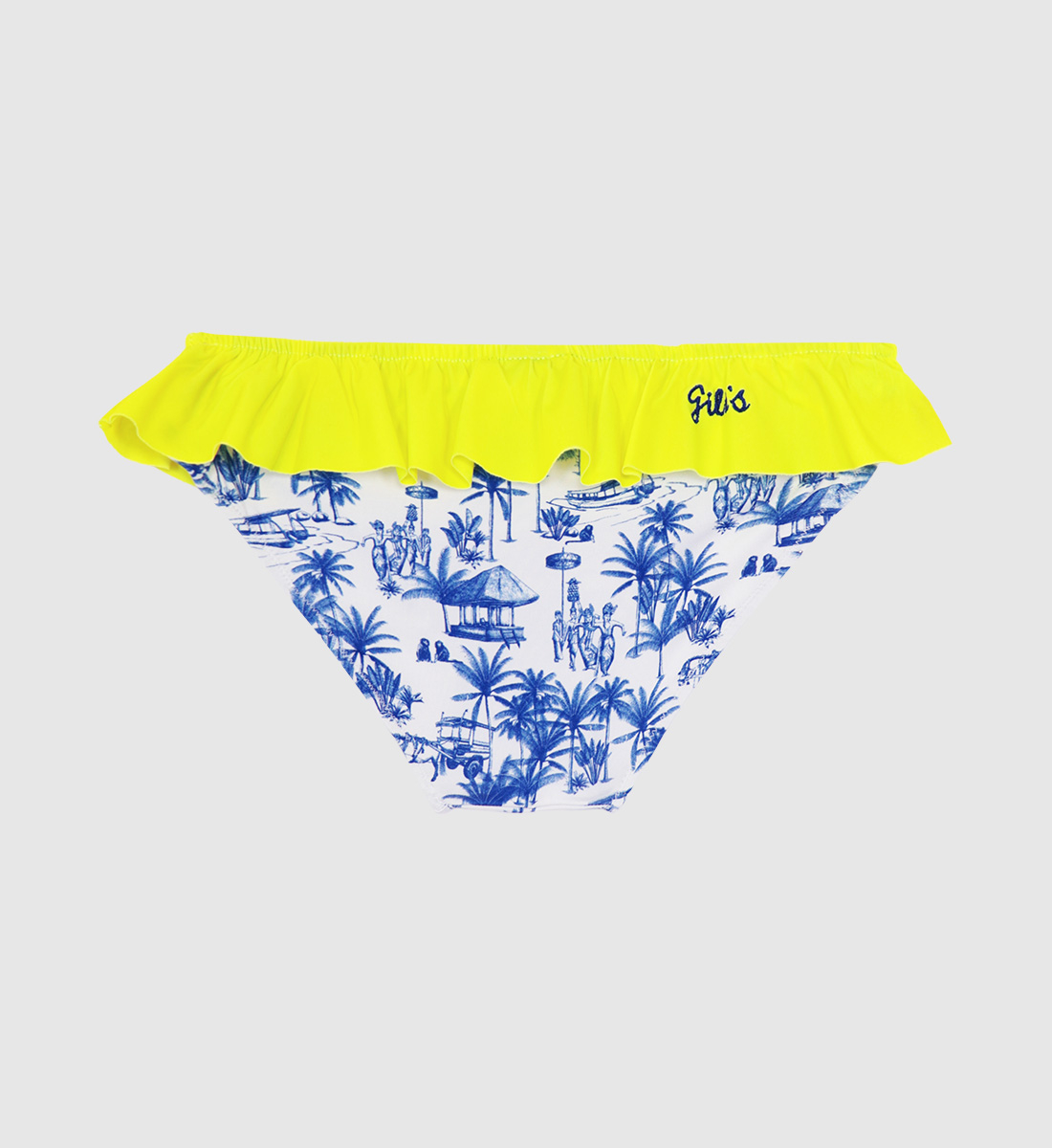 Octavie swim shorts - Balinese canvas GILI'S Blue