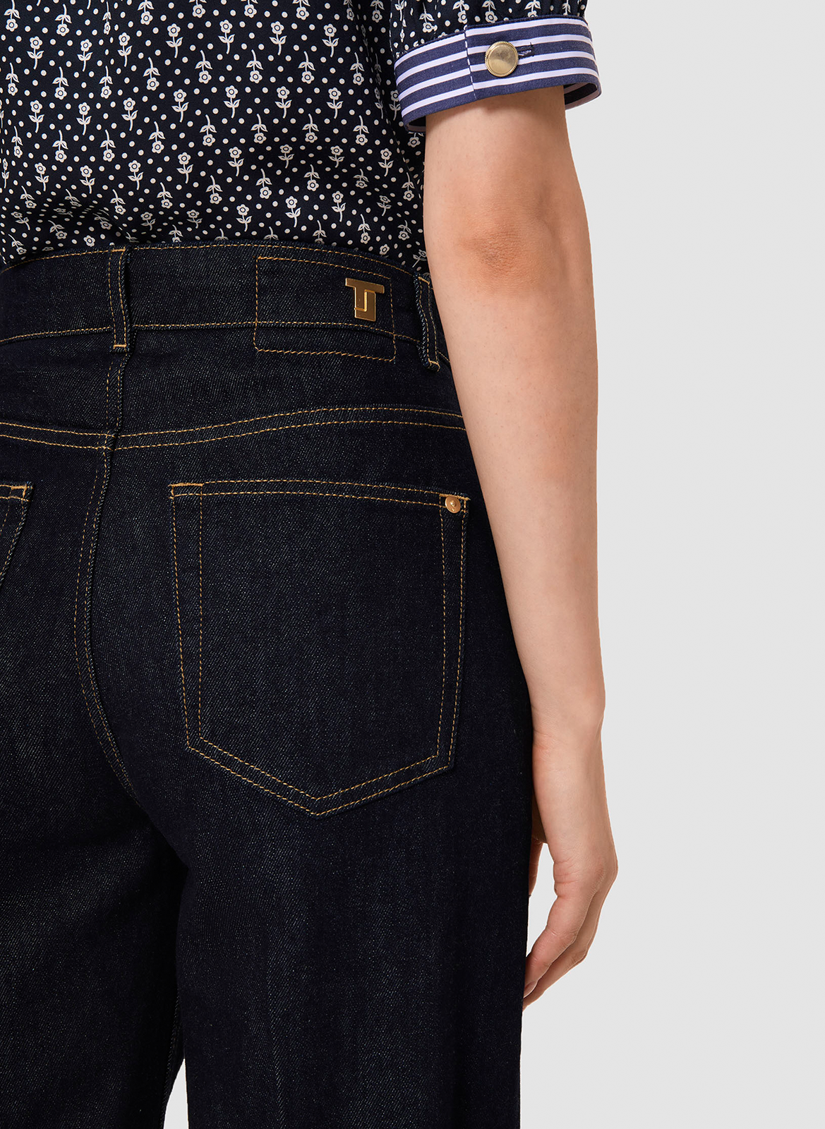 Jean large en coton mélangé TARA JARMON Bleu