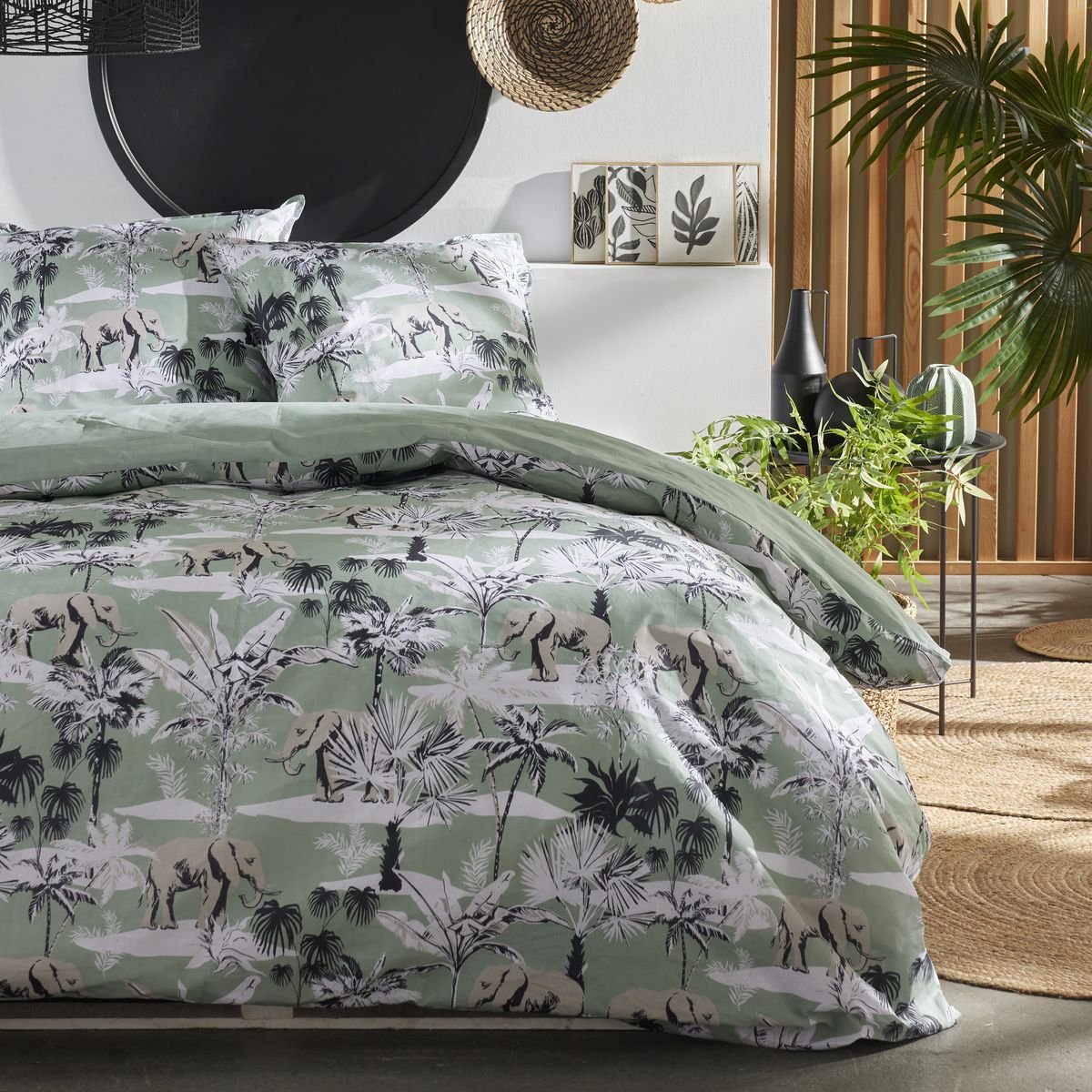 Cotton bedding set Green