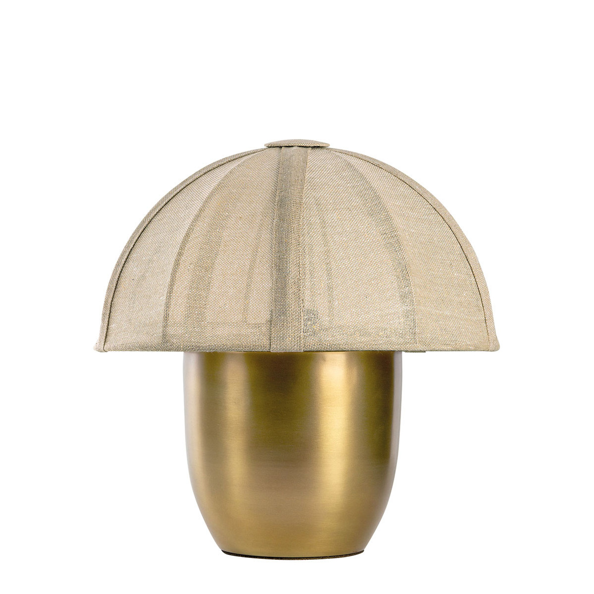 Héloïse gold metal lamp - cream fabric lampshade - small size - ø 32 x 32 cm BLANC D'IVOIRE White