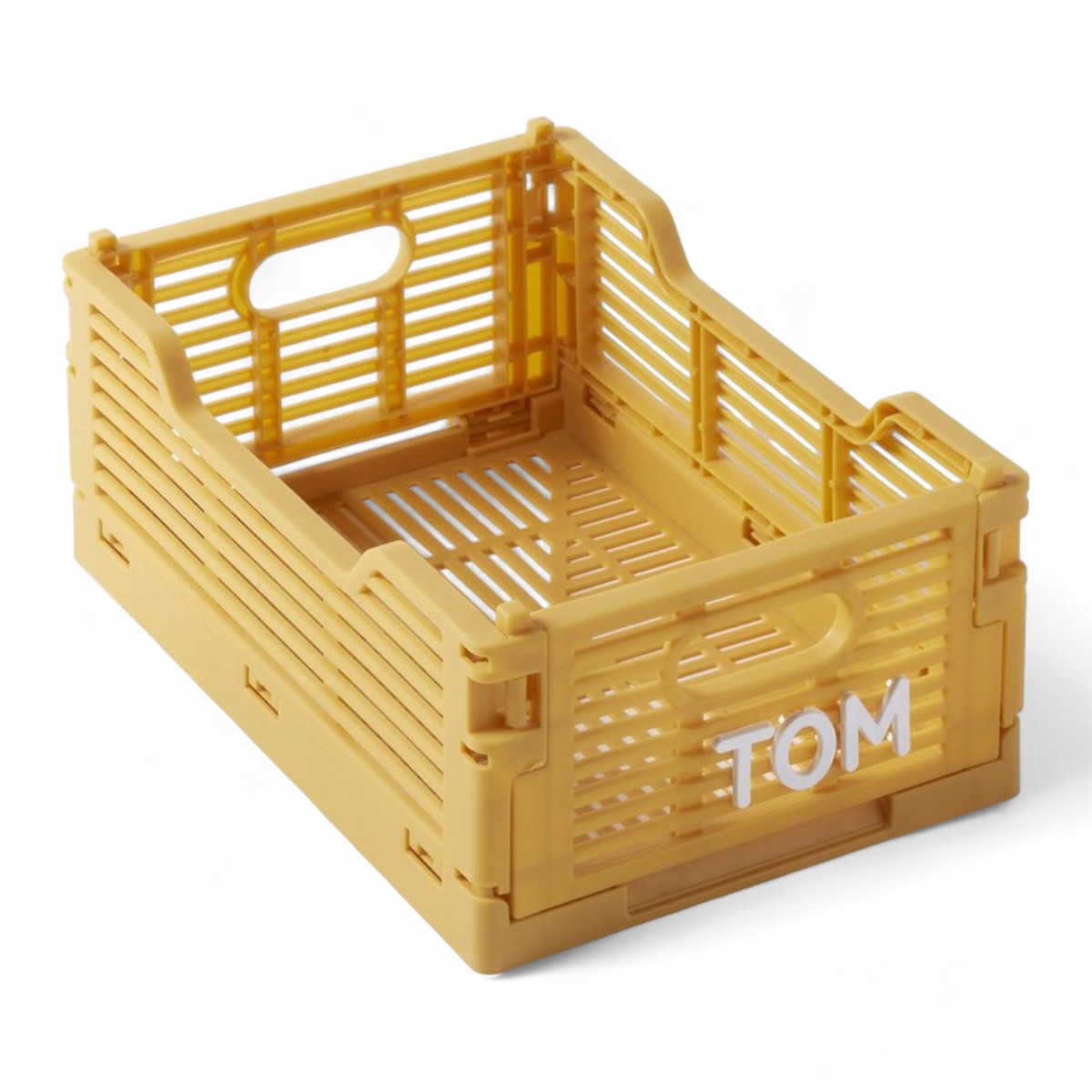 Folding plastic crate FACTORY Yellow