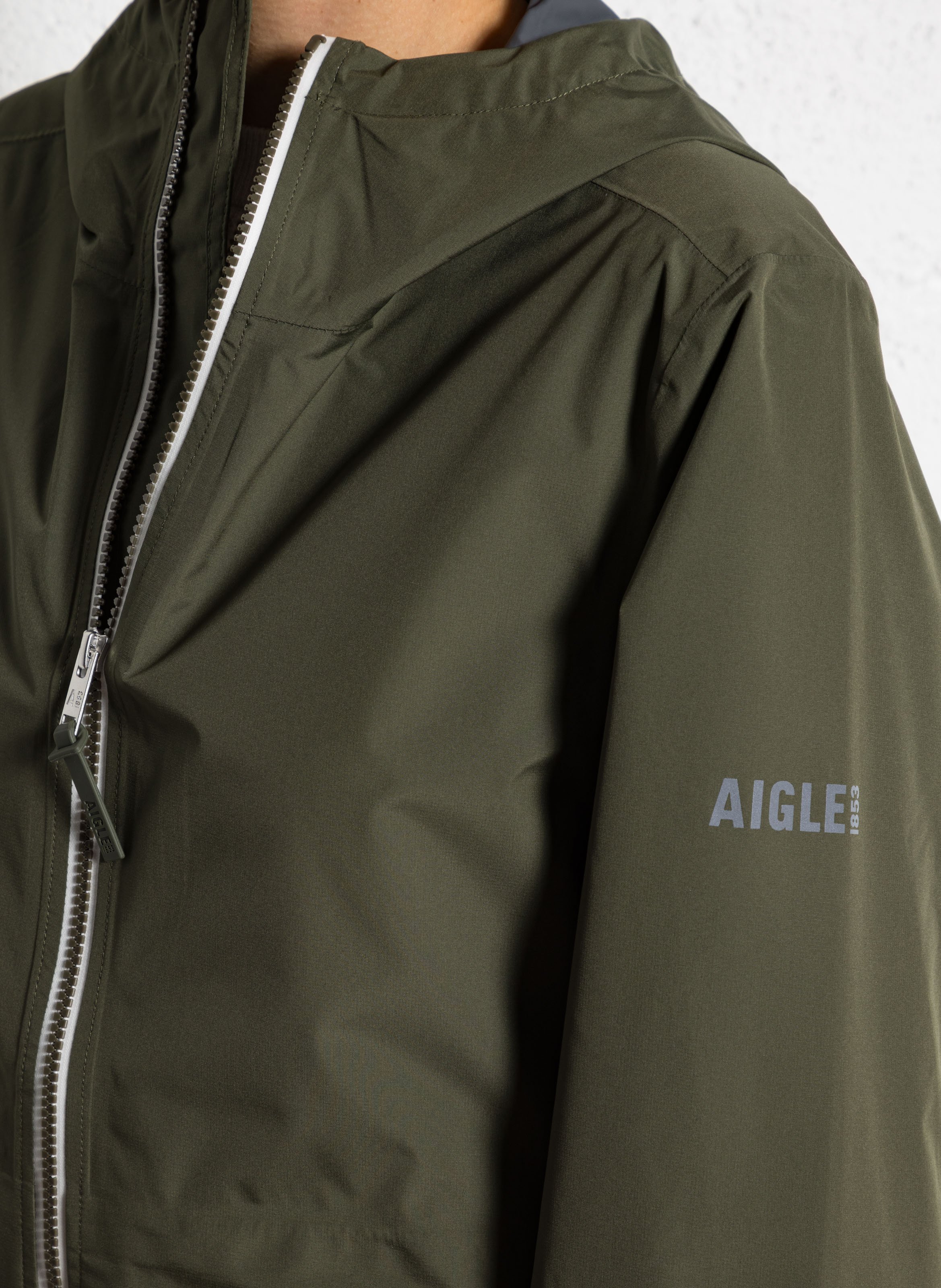 Long straight parka with hood AIGLE Green