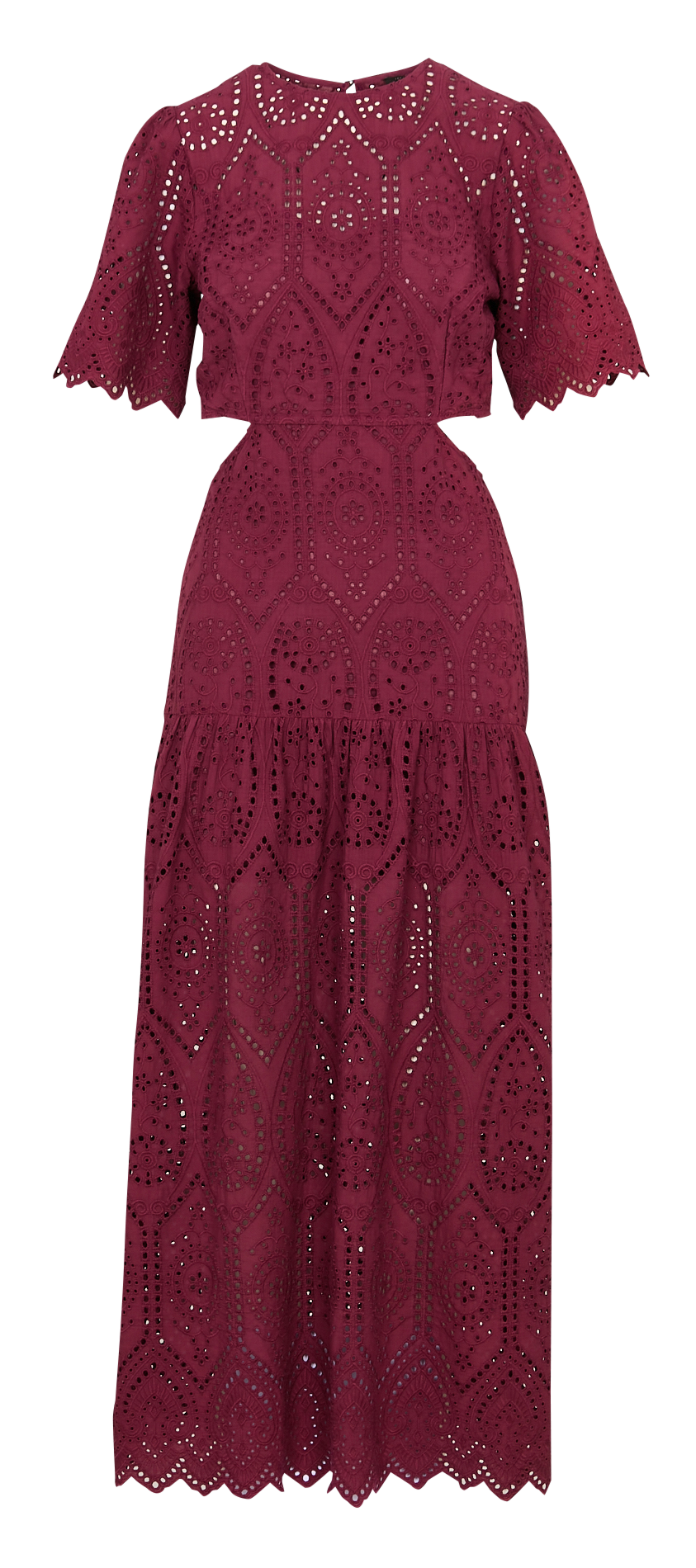 Robe longue broderie anglaise IKKS Violet