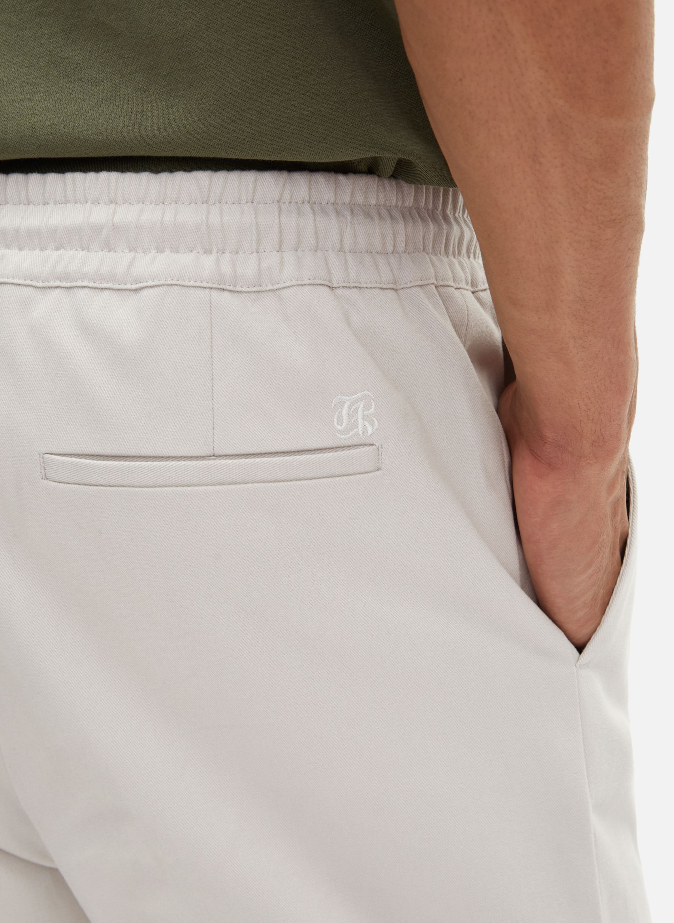 Elasticated-waist straight trousers THE KOOPLES Grey