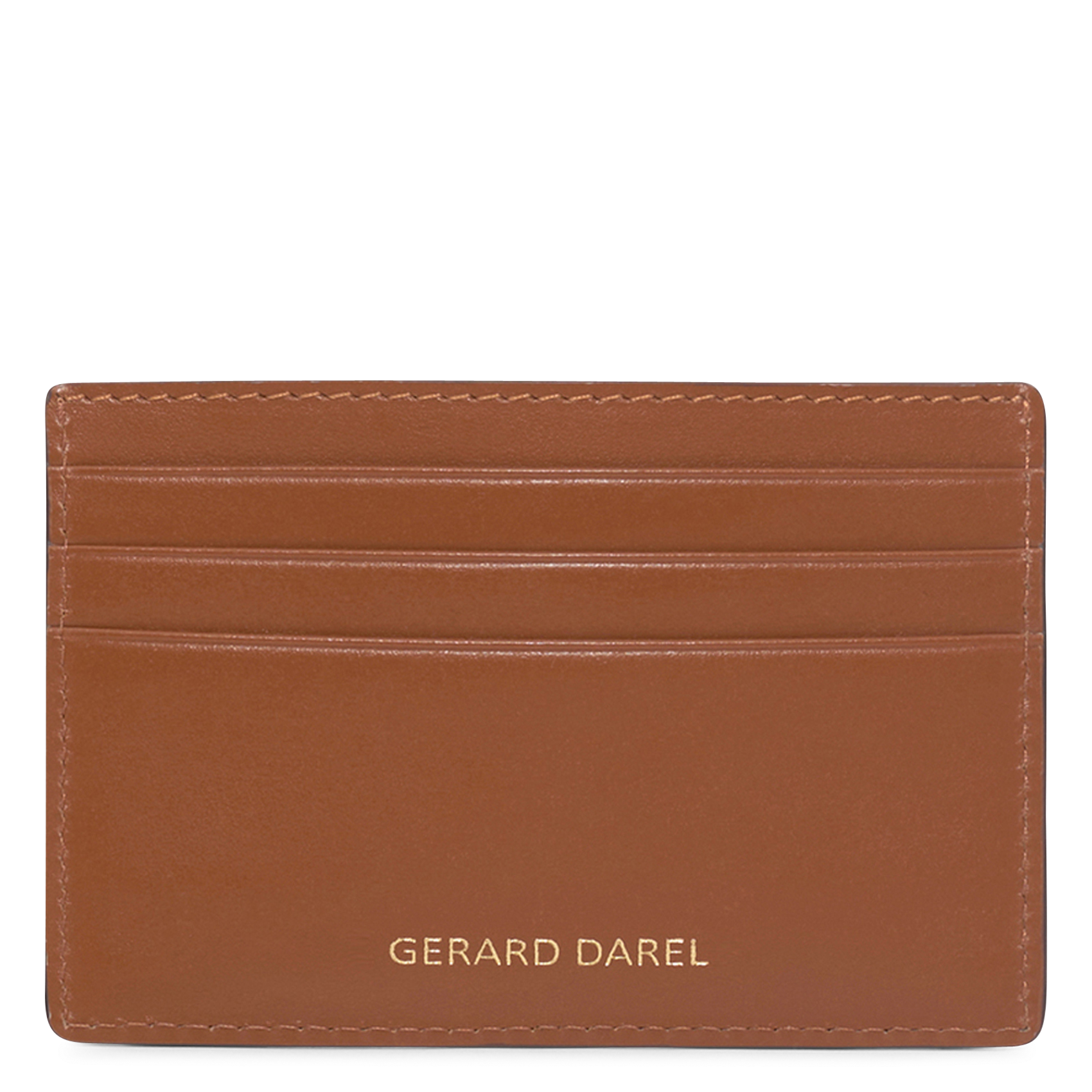 Porte-cartes en cuir uni GERARD DAREL Marron