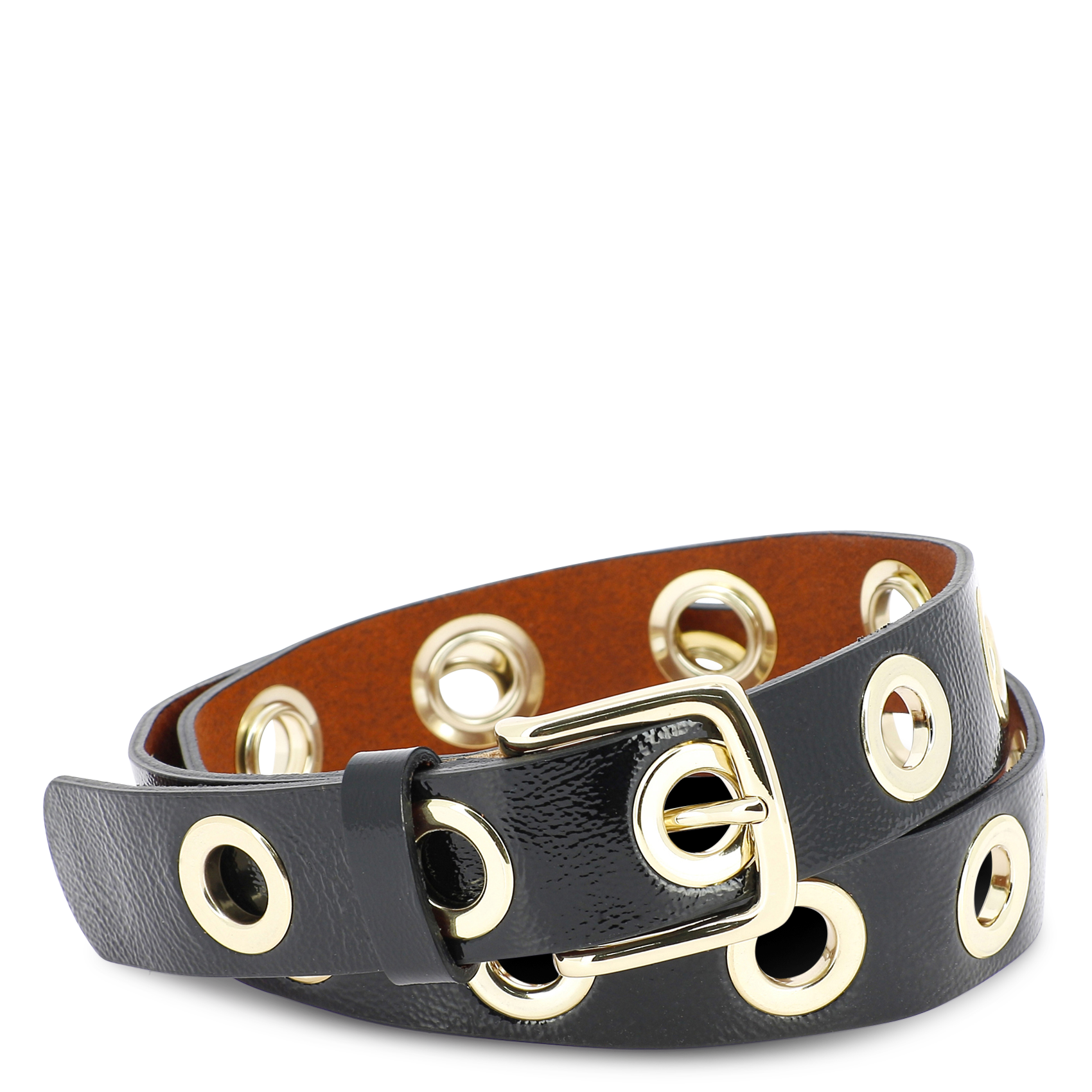 Eyelet belt HERBERT FRERE SOEUR Black