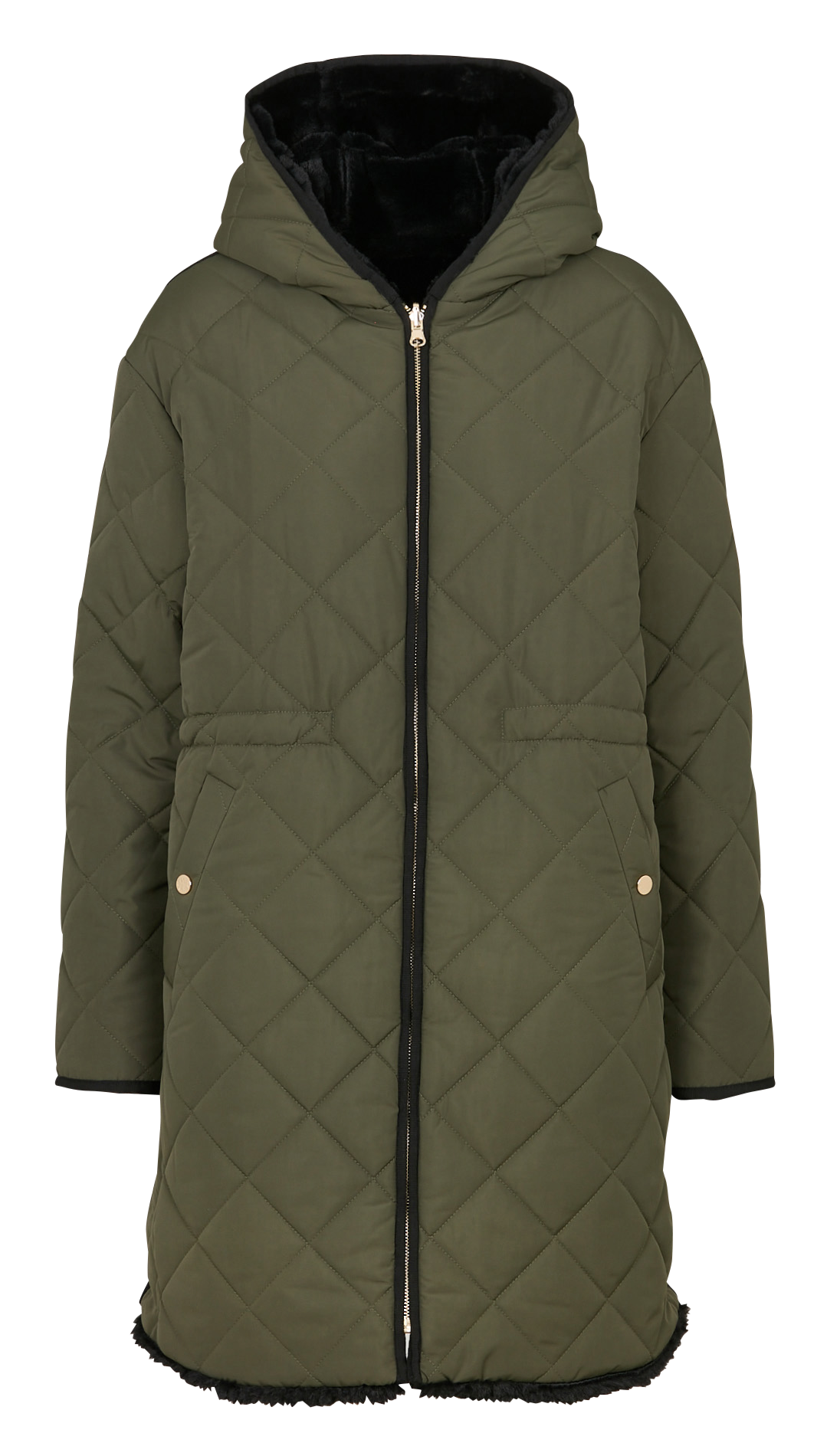 Gewatteerde sweater met capuchon LA FEE MARABOUTEE Groen