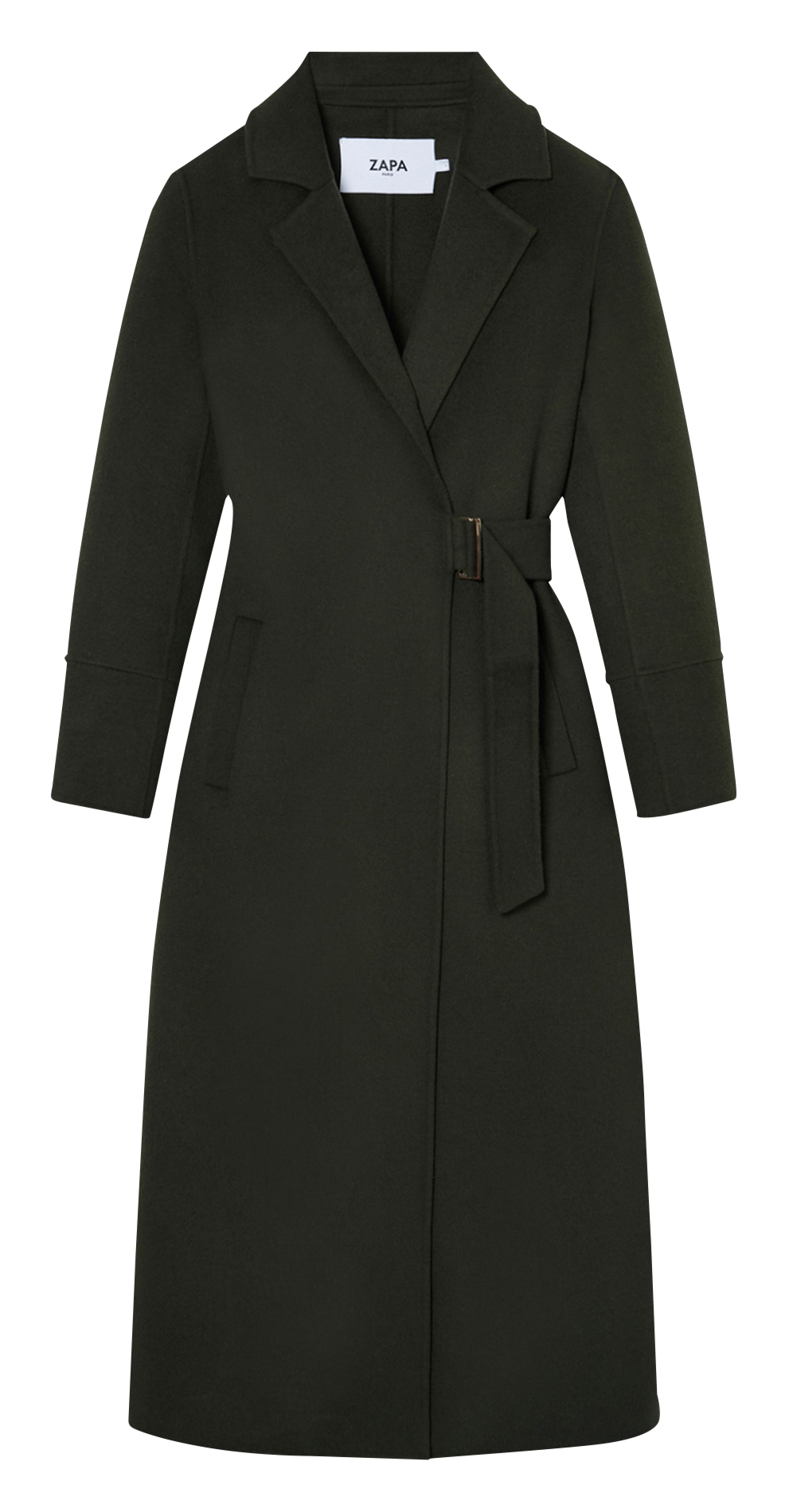 Long wool tailored coat ZAPA Khaki