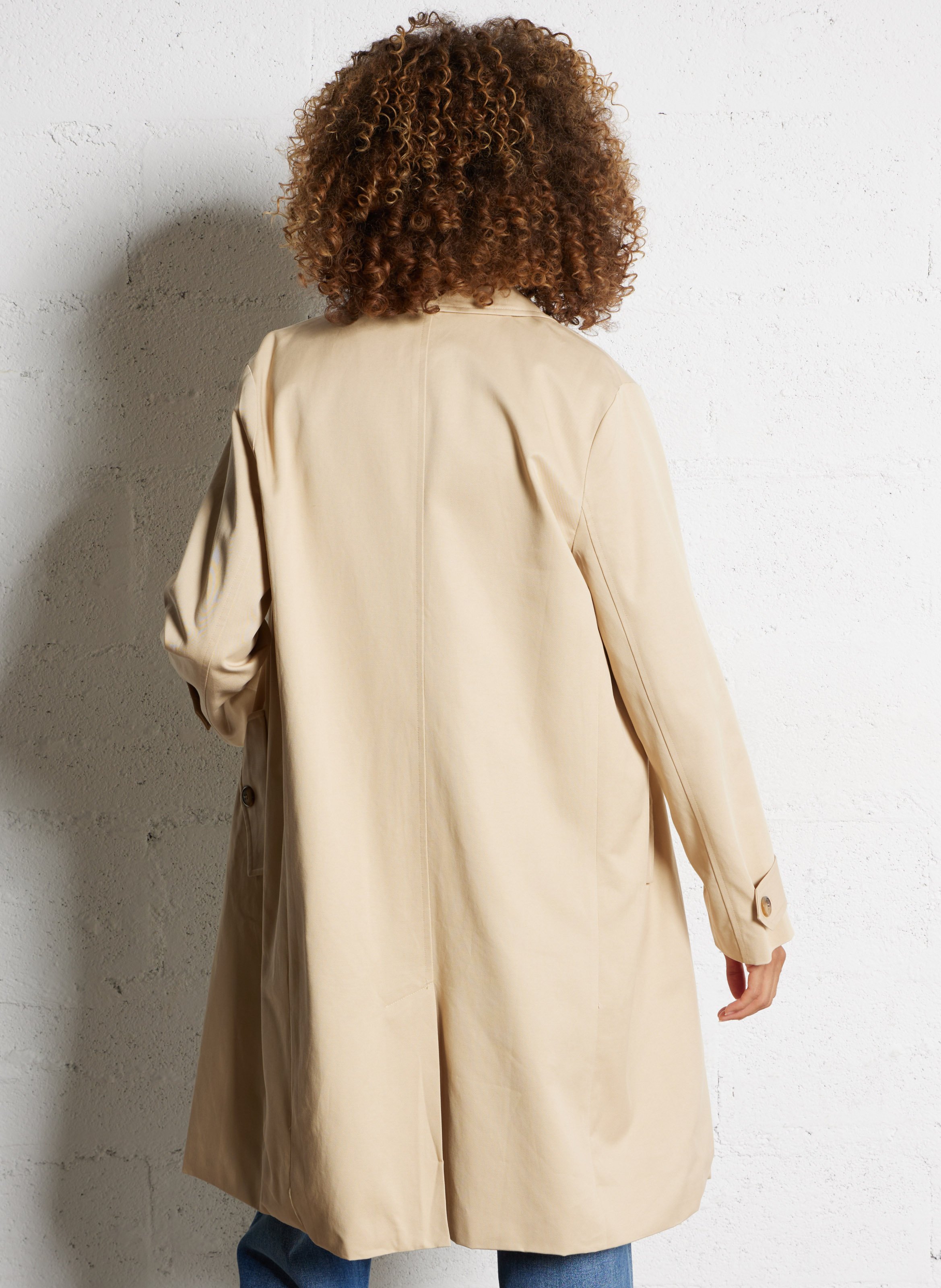 Trench col classique en coton mélangé LA PETITE ETOILE Beige