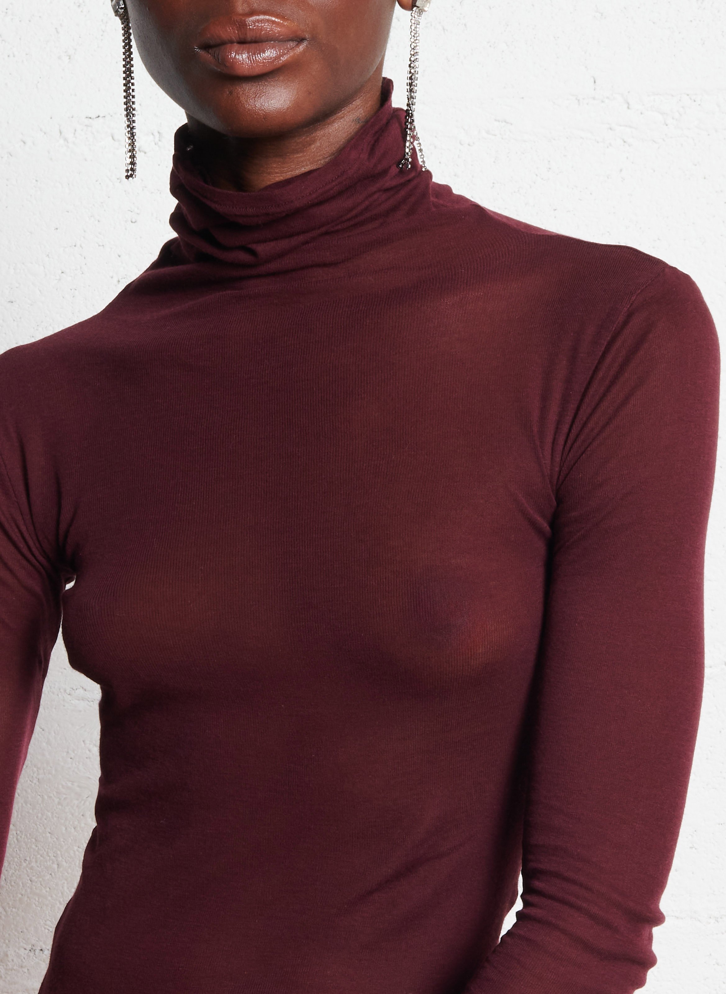 Opyntale high-neck cotton T-shirt AMERICAN VINTAGE Purple