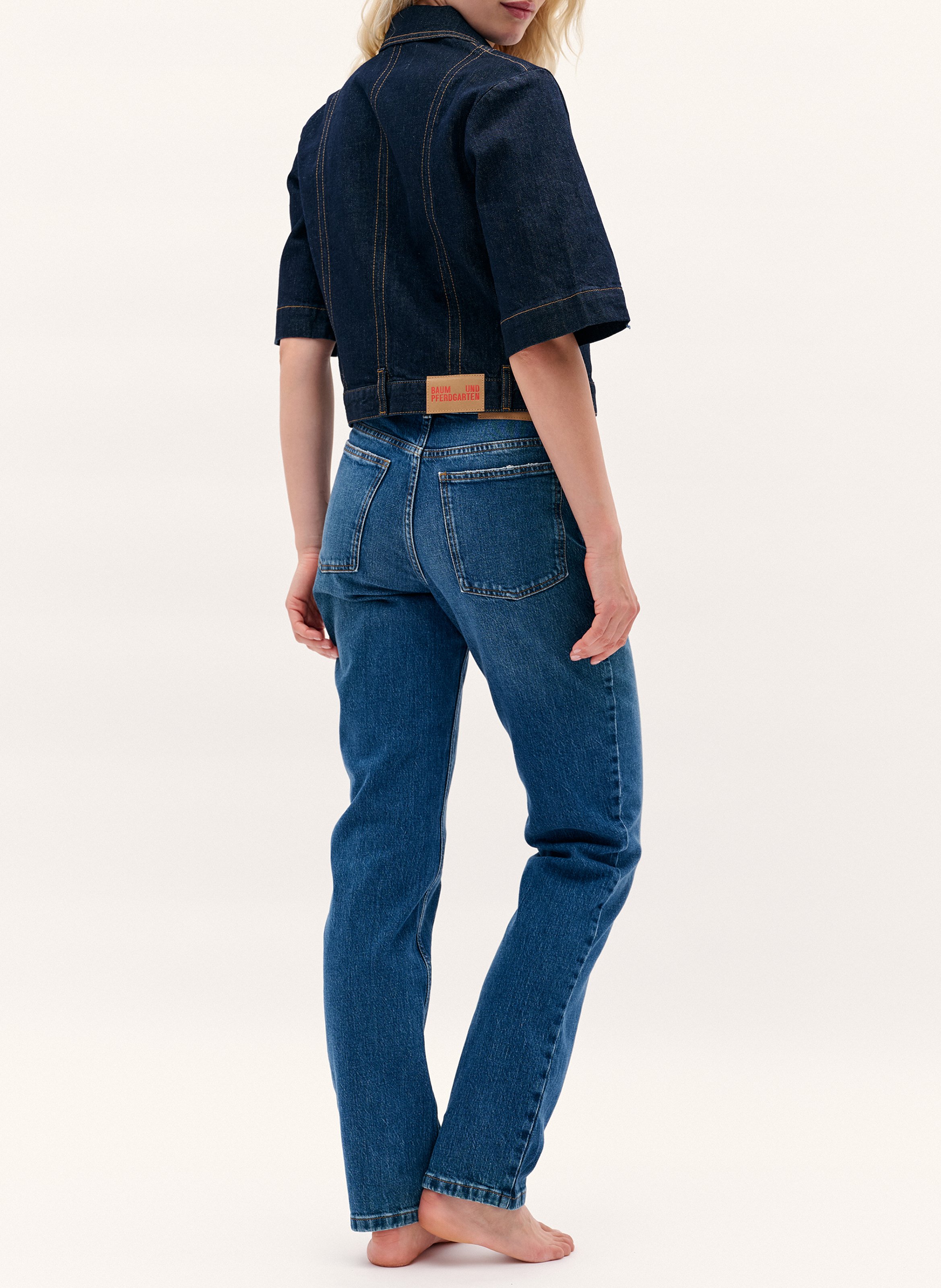 Chemise droite col classique en coton bio mélangé BAUM UND PFERDGARTEN Bleu