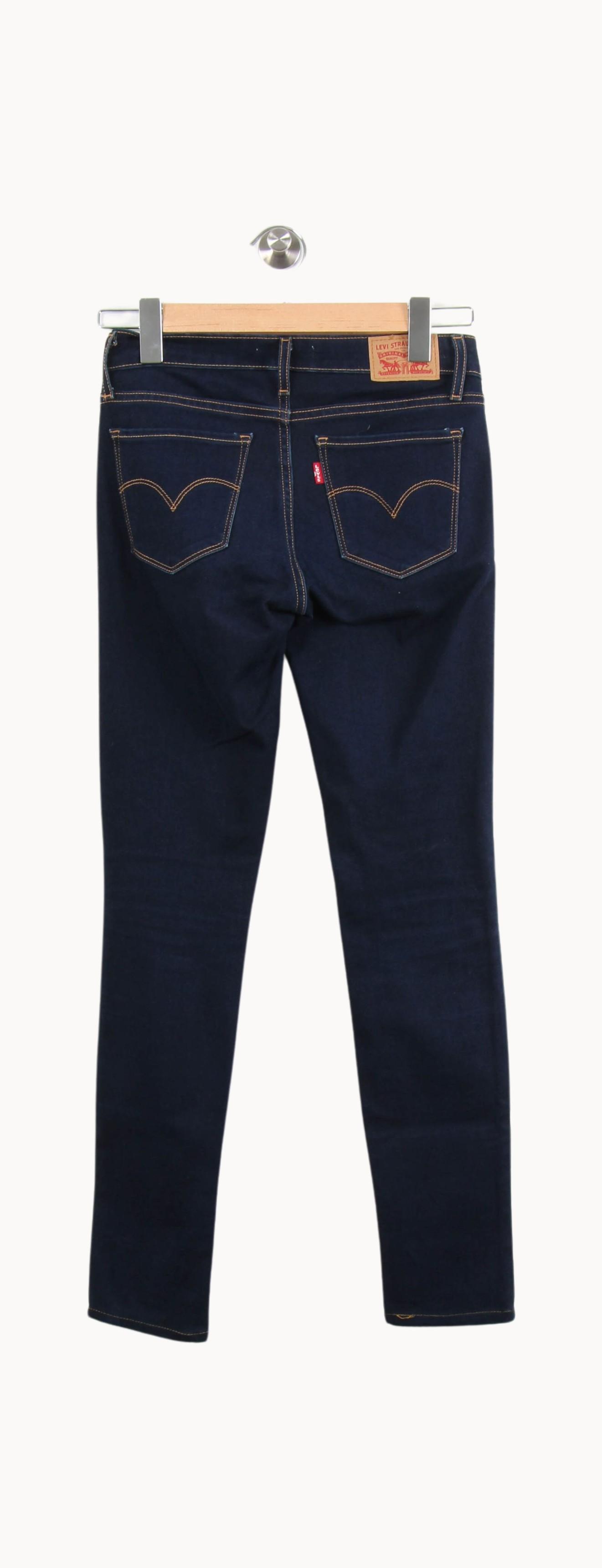 Cropped slim jeans with studs LEVI'S - Seconde main Blue