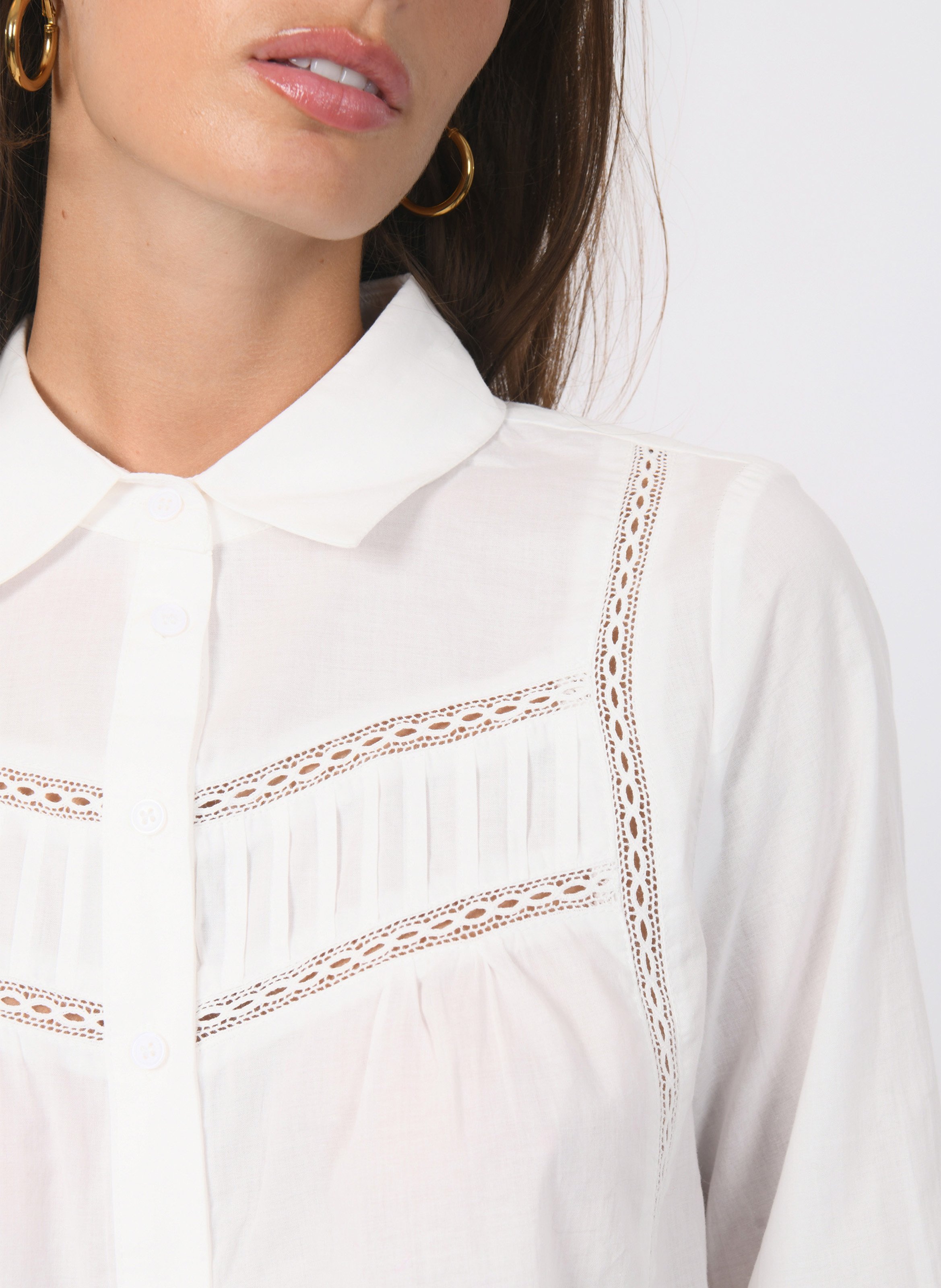 Chemise col classique en coton KOOKAI Blanc