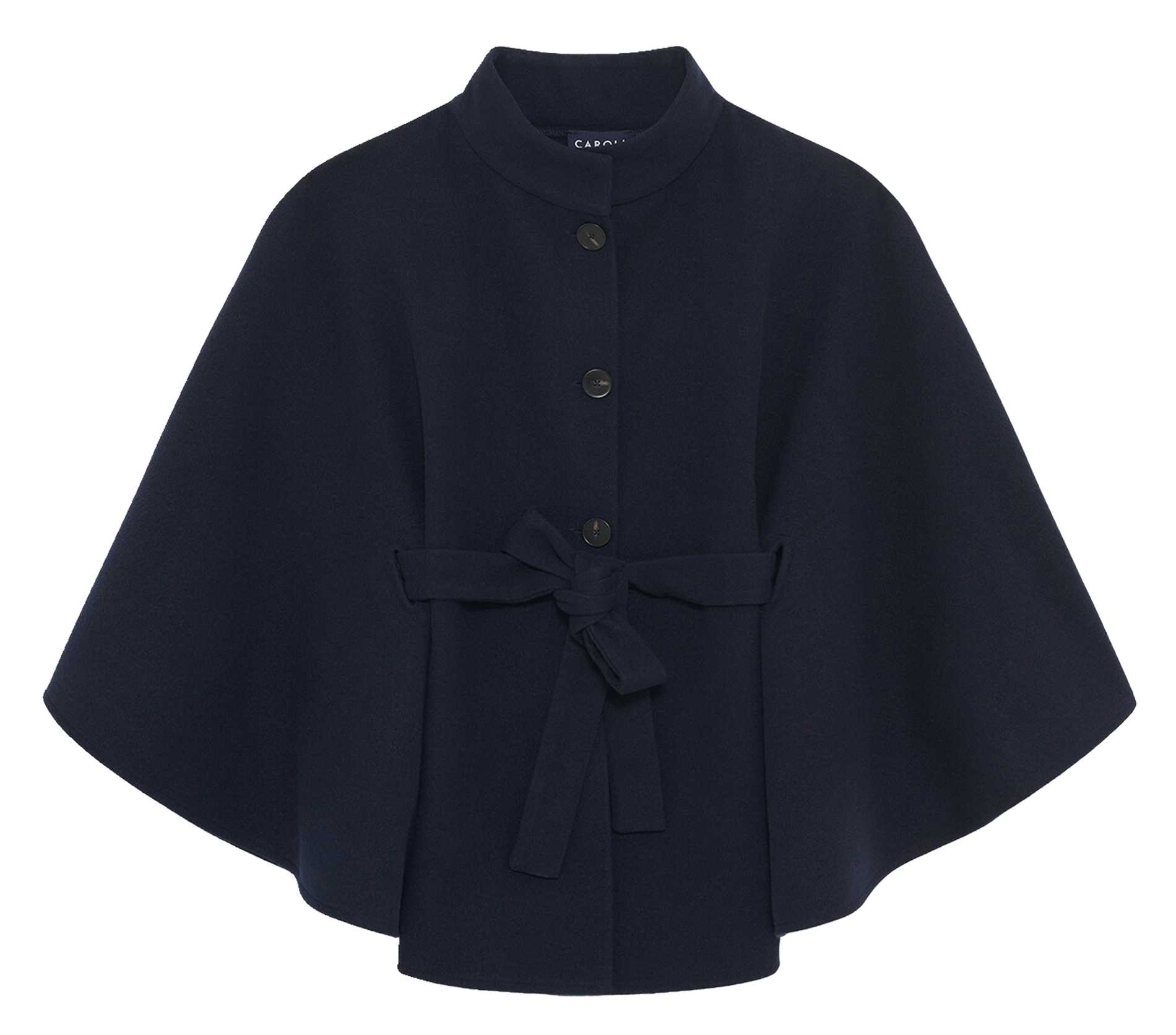 Poncho ample col montant CAROLL Bleu