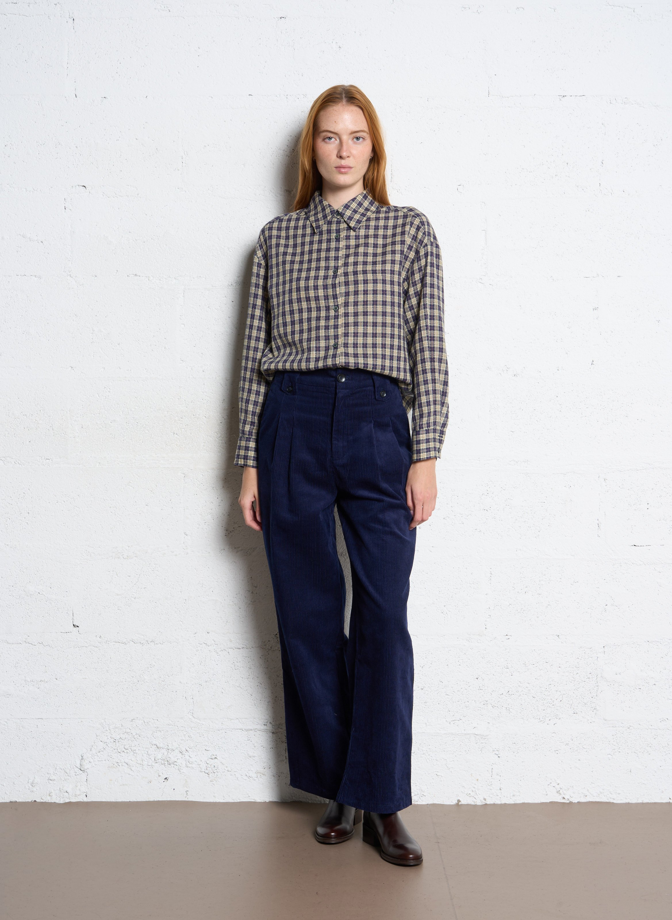 Cordhose - gerade geschnitten  THE KORNER Blau