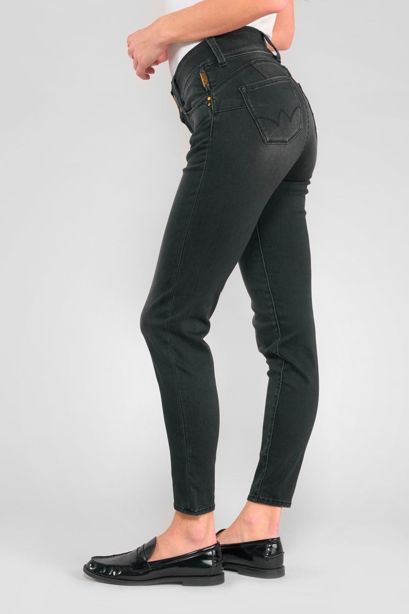 Ultra push-up slim jeans, 7/8 length LE TEMPS DES CERISES Black
