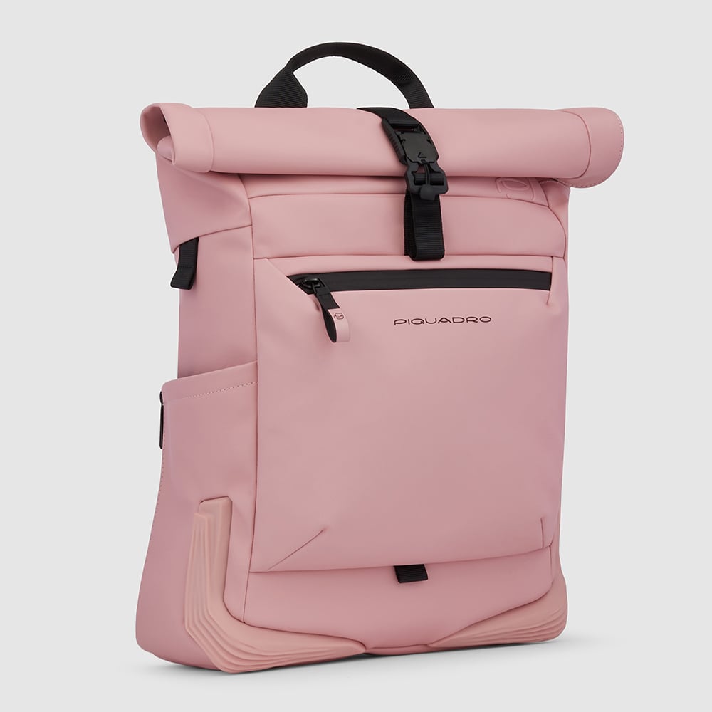 Backpack for PC and iPad® with chest strap, u-lock loops, and rear light loop PIQUADRO Pink