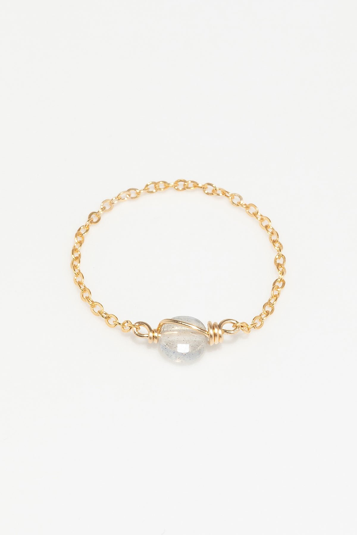 Chain ring - labradorite YAY Golden