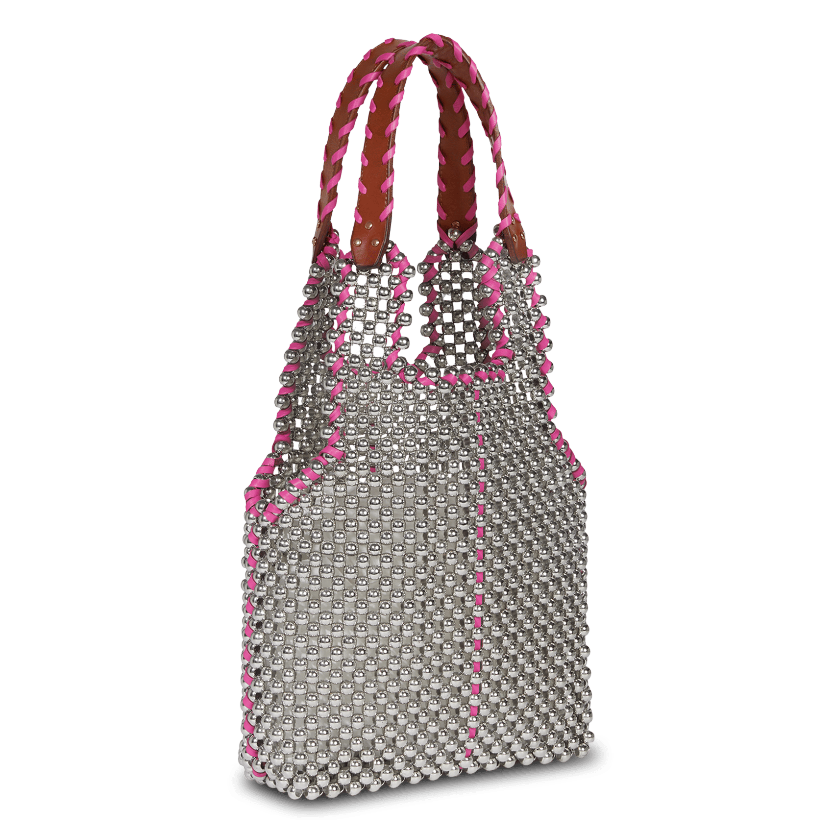 Sac porté épaule en perles JEROME DREYFUSS Rose