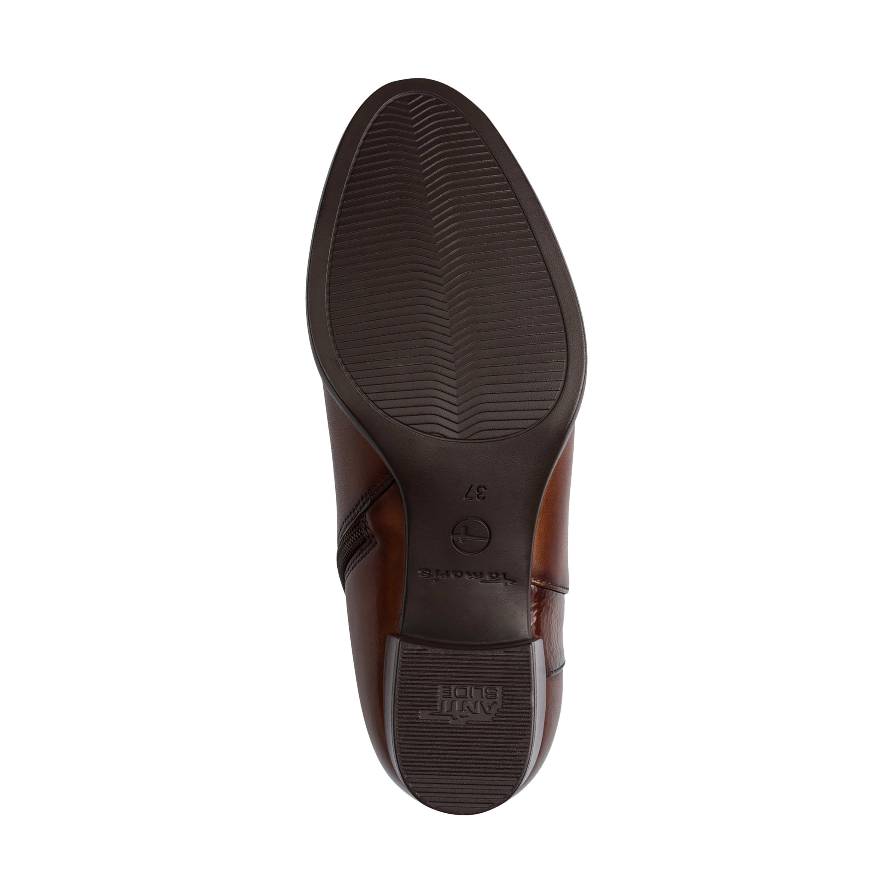 Leather heeled ankle boot TAMARIS Brown