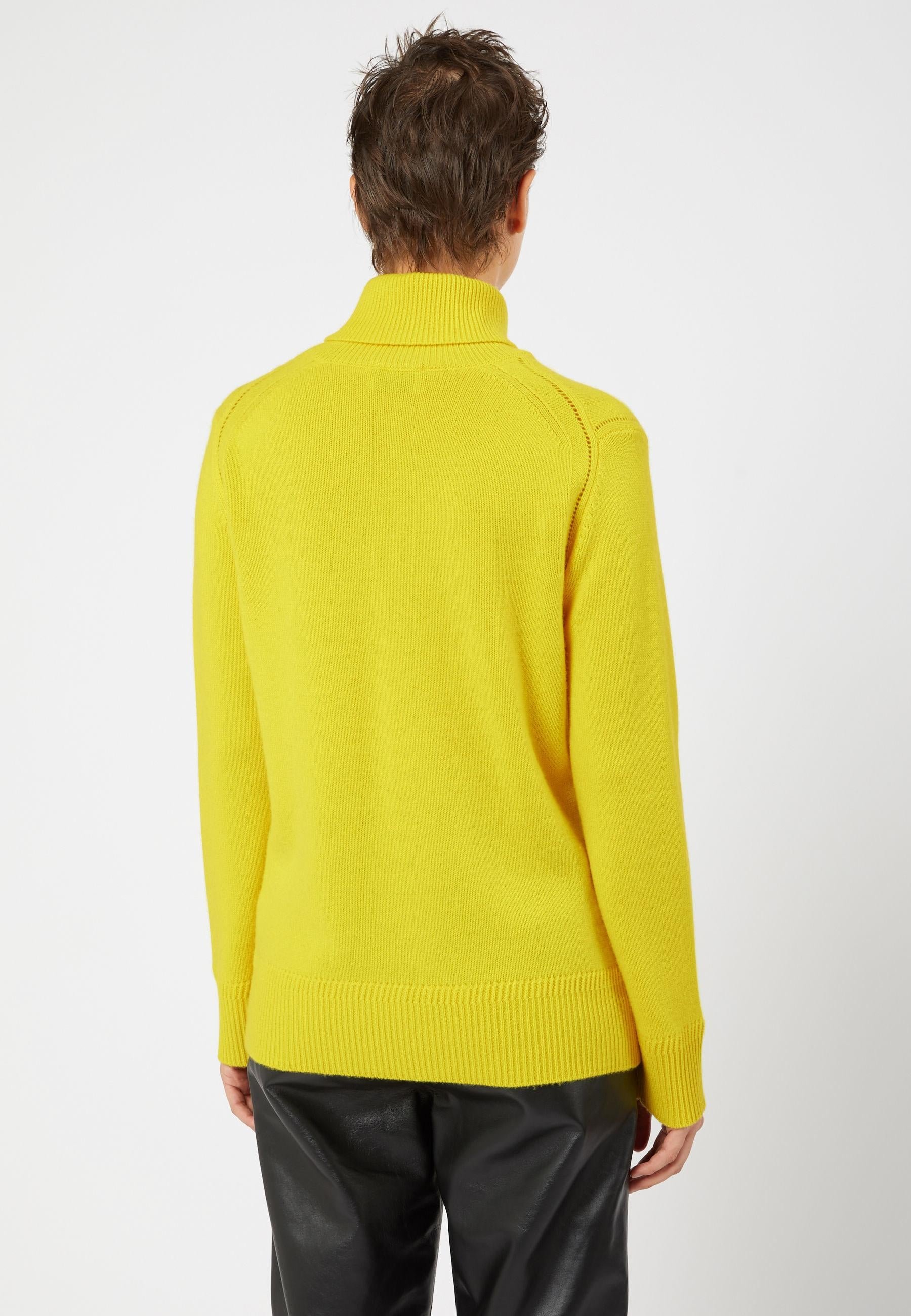 Oversized cashmere turtleneck sweater RODIER Yellow