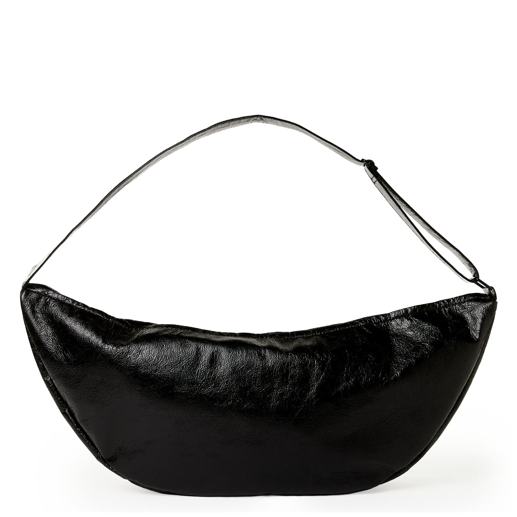 Schoudertas in effen gekreukt design SAISON 1865 Zwart