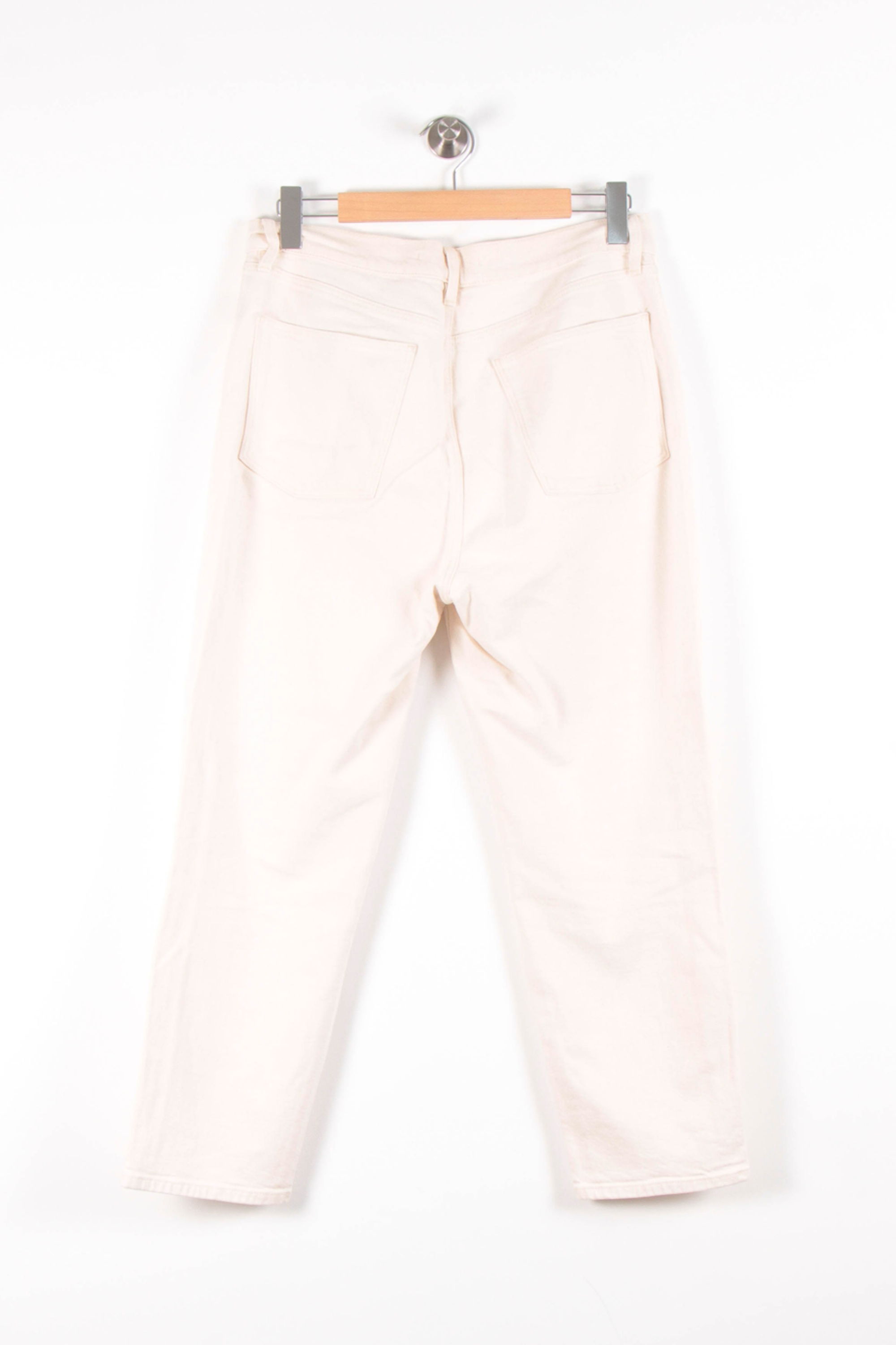 Cropped slim jeans with studs COMPTOIR DES COTONNIERS - Seconde main Beige