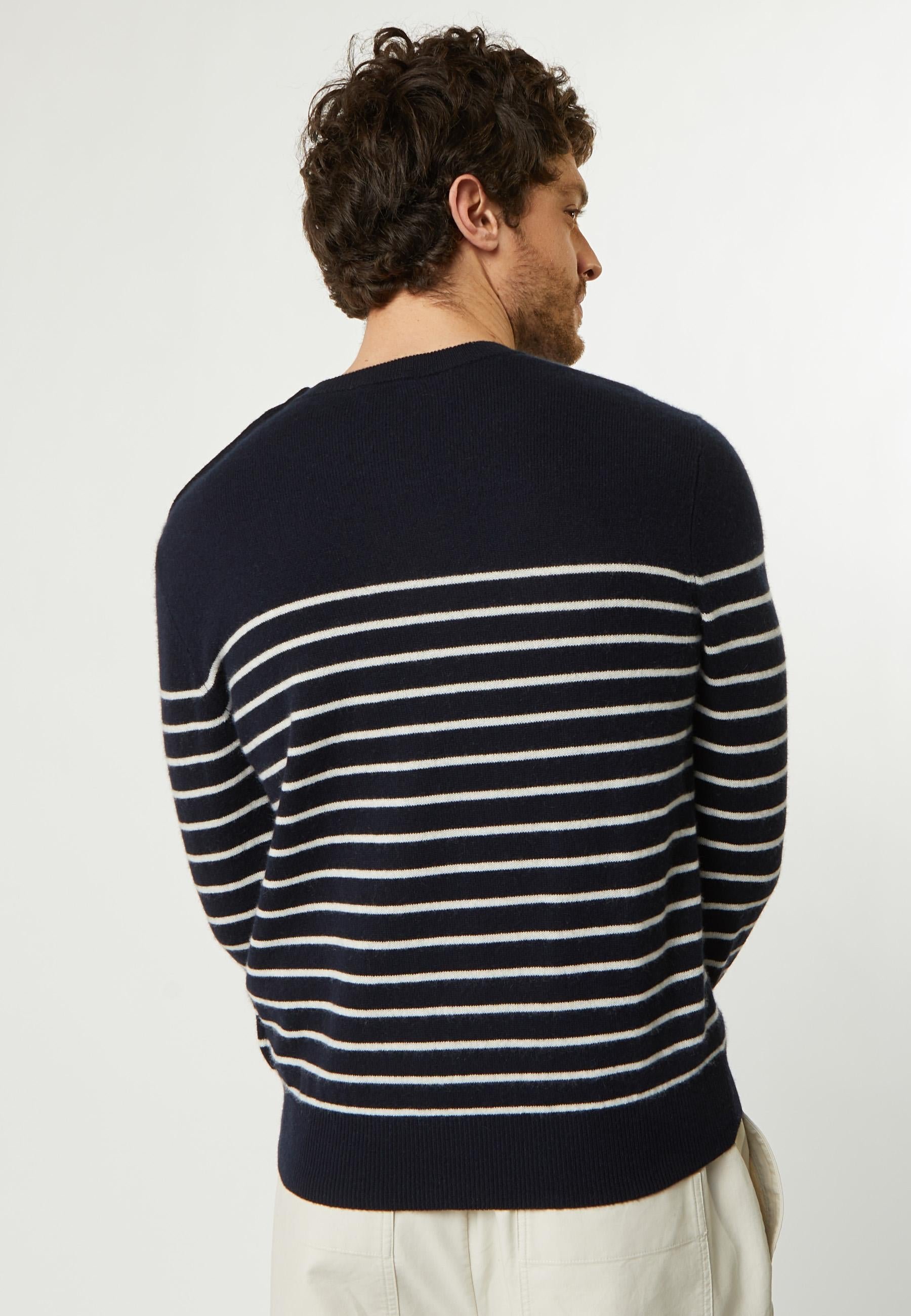 Pull homme marinière cachemire RODIER Bleu