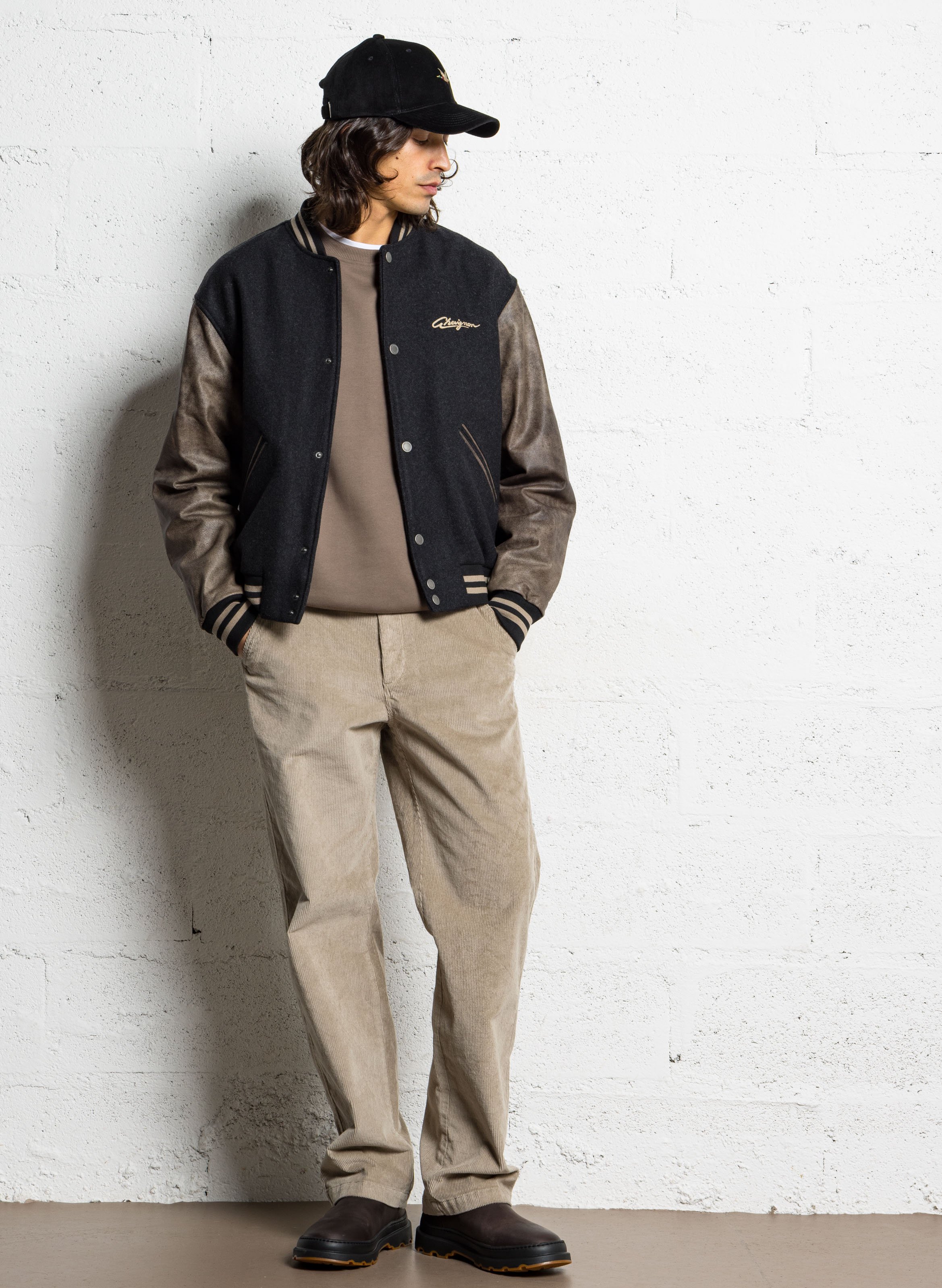 Bottines Chelsea unies en cuir mélangé CAMPER Marron