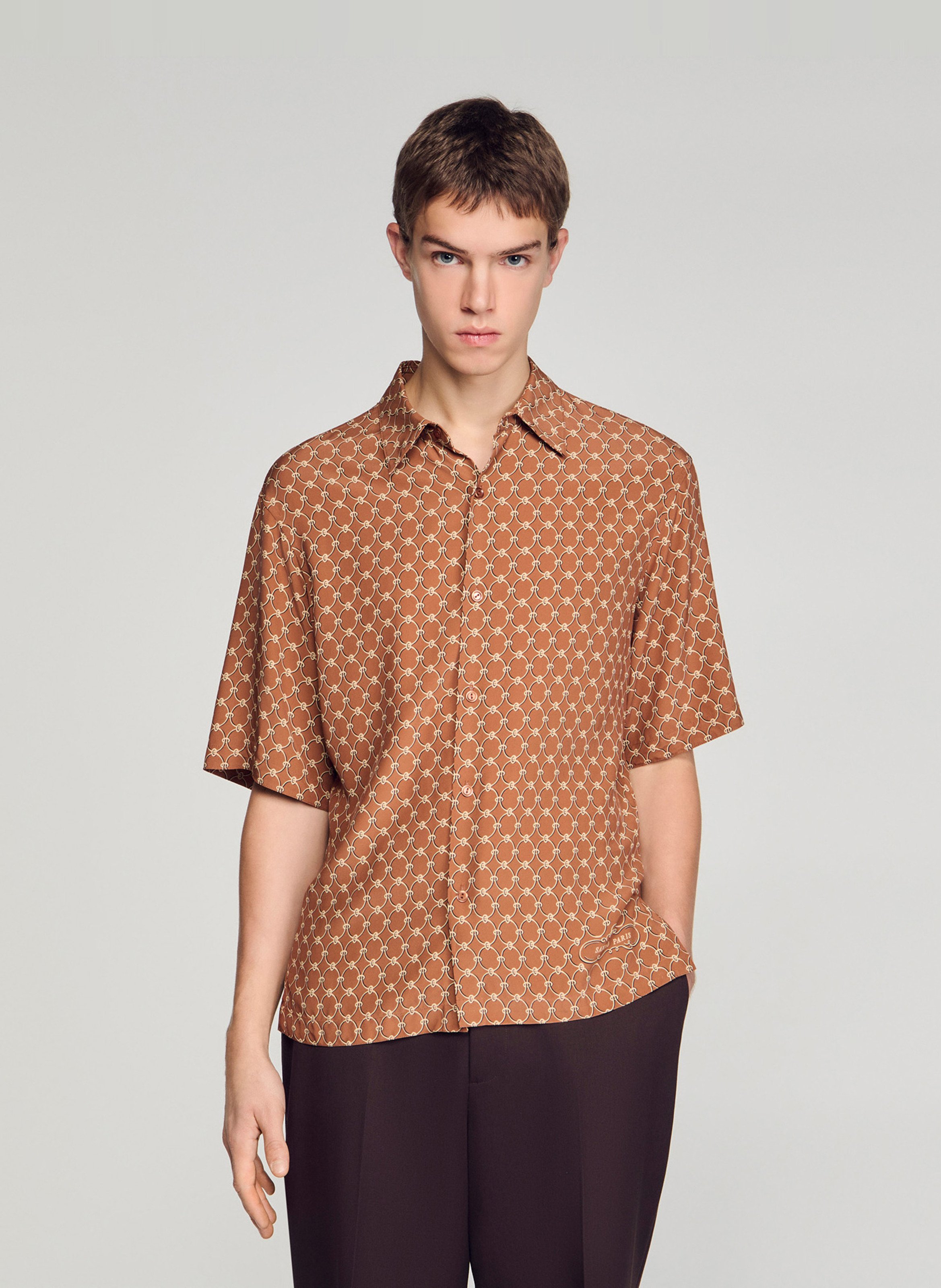 Chemise imprimée col classique SANDRO
