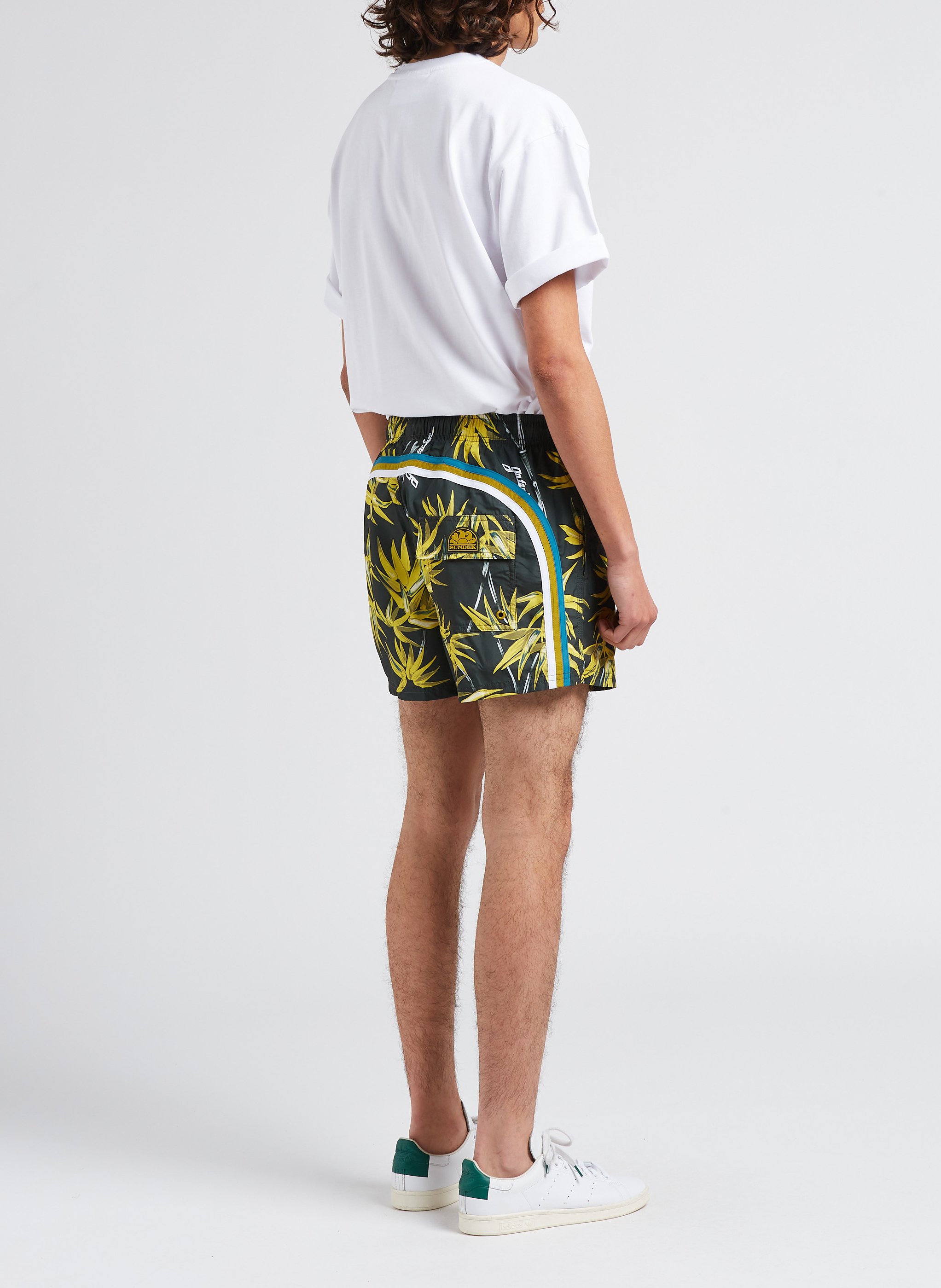 Printed swim shorts SUNDEK Khaki