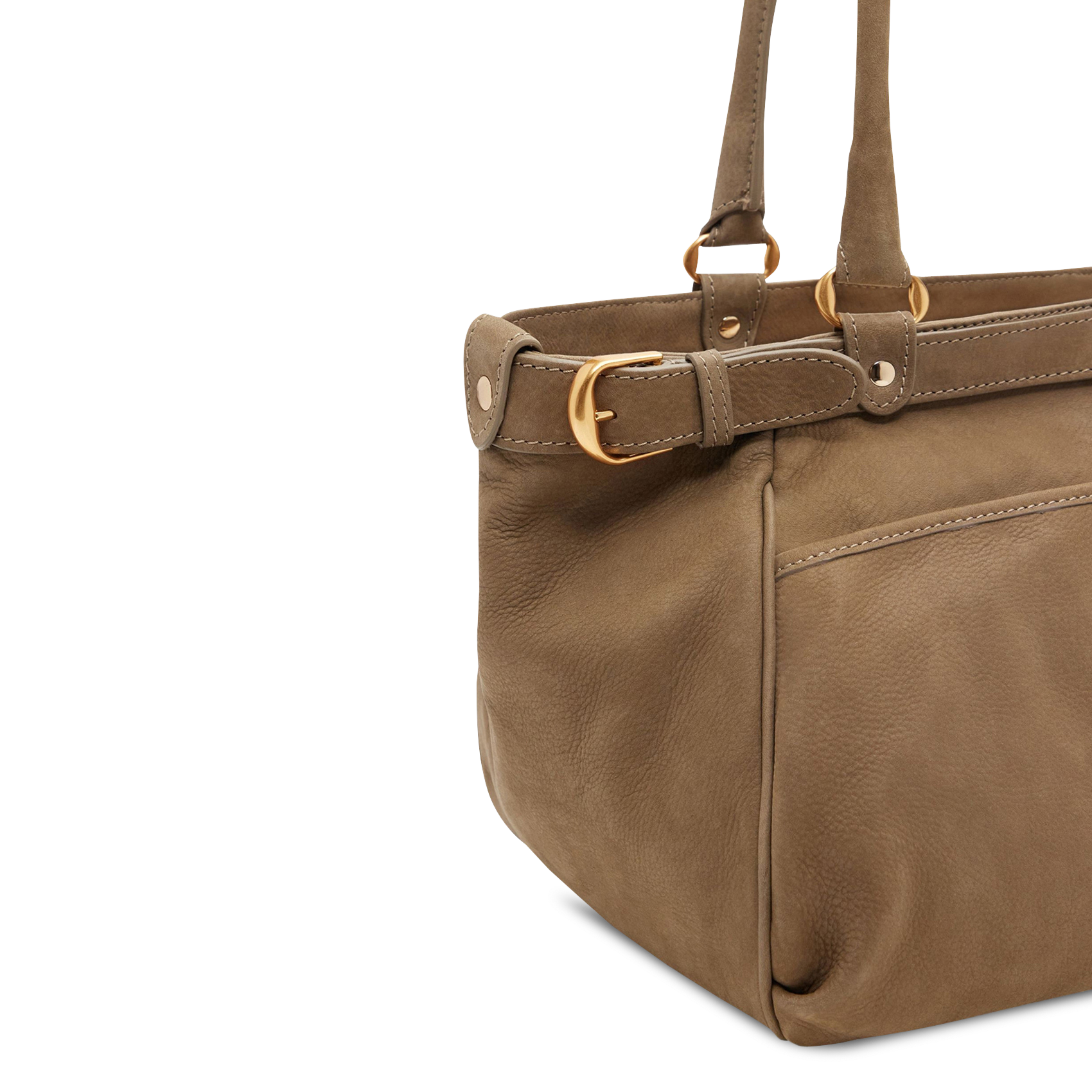 Leather handbag VANESSA BRUNO Grey